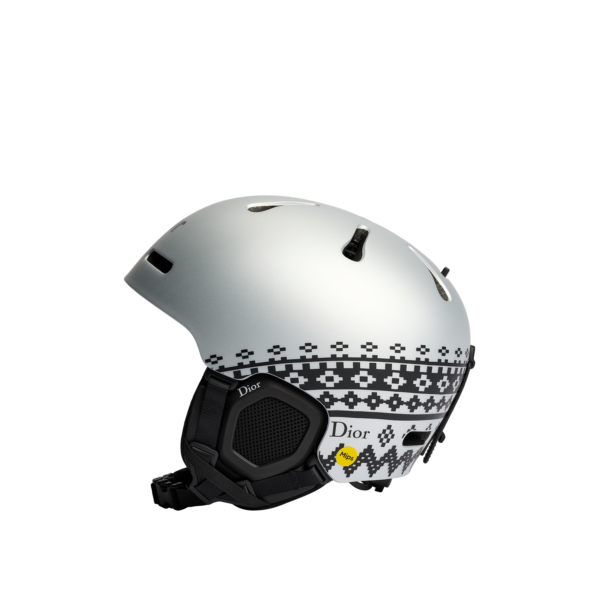  Gray Aluminum with Black Fair Isle Motif