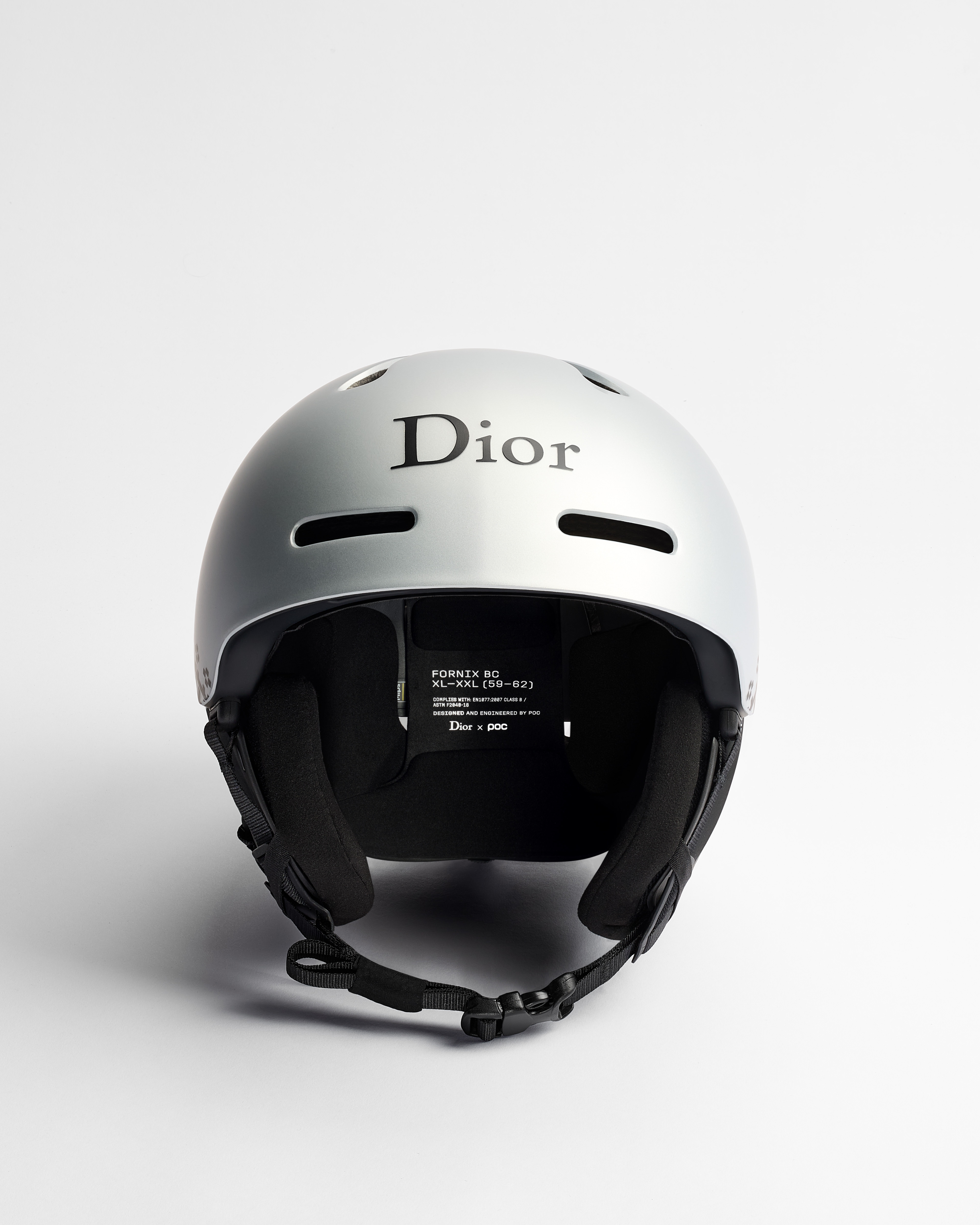 Dior and POC All-Mountain Helmet Gray Aluminum with Black Fair Isle Motif E01