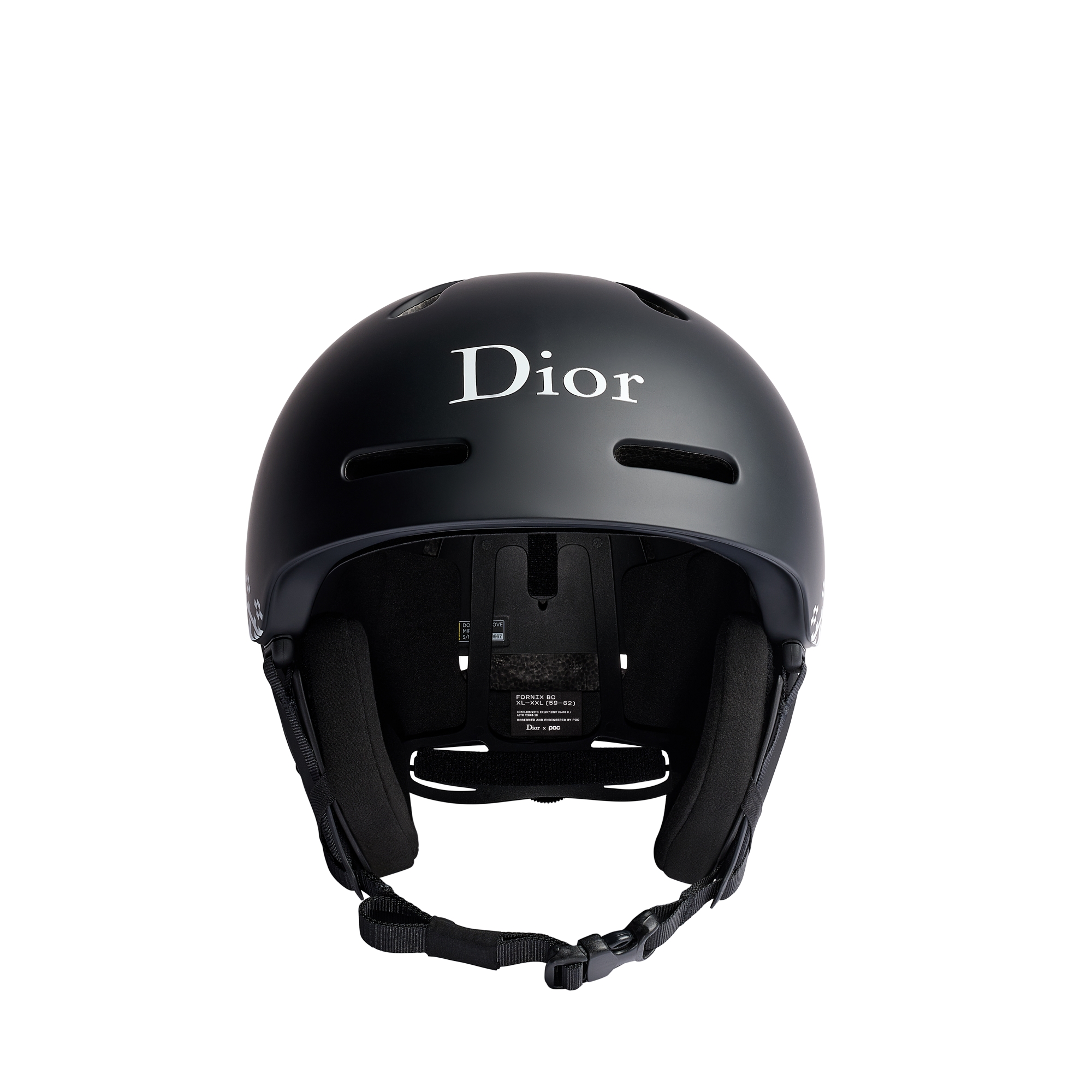 Dior and POC All-Mountain Helmet Black with White Fair Isle Motif E01