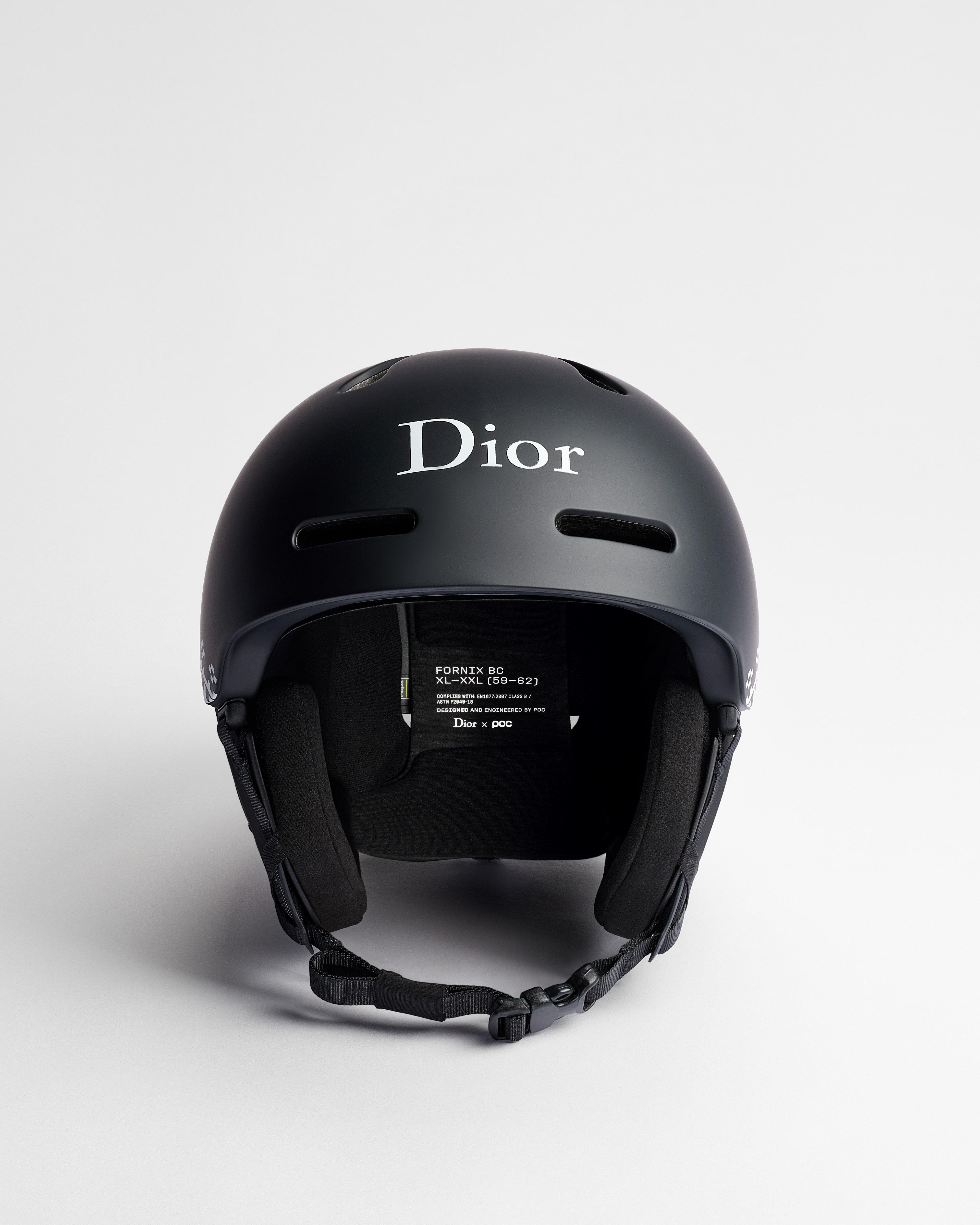 Dior and POC All-Mountain Helmet Black with White Fair Isle Motif E01