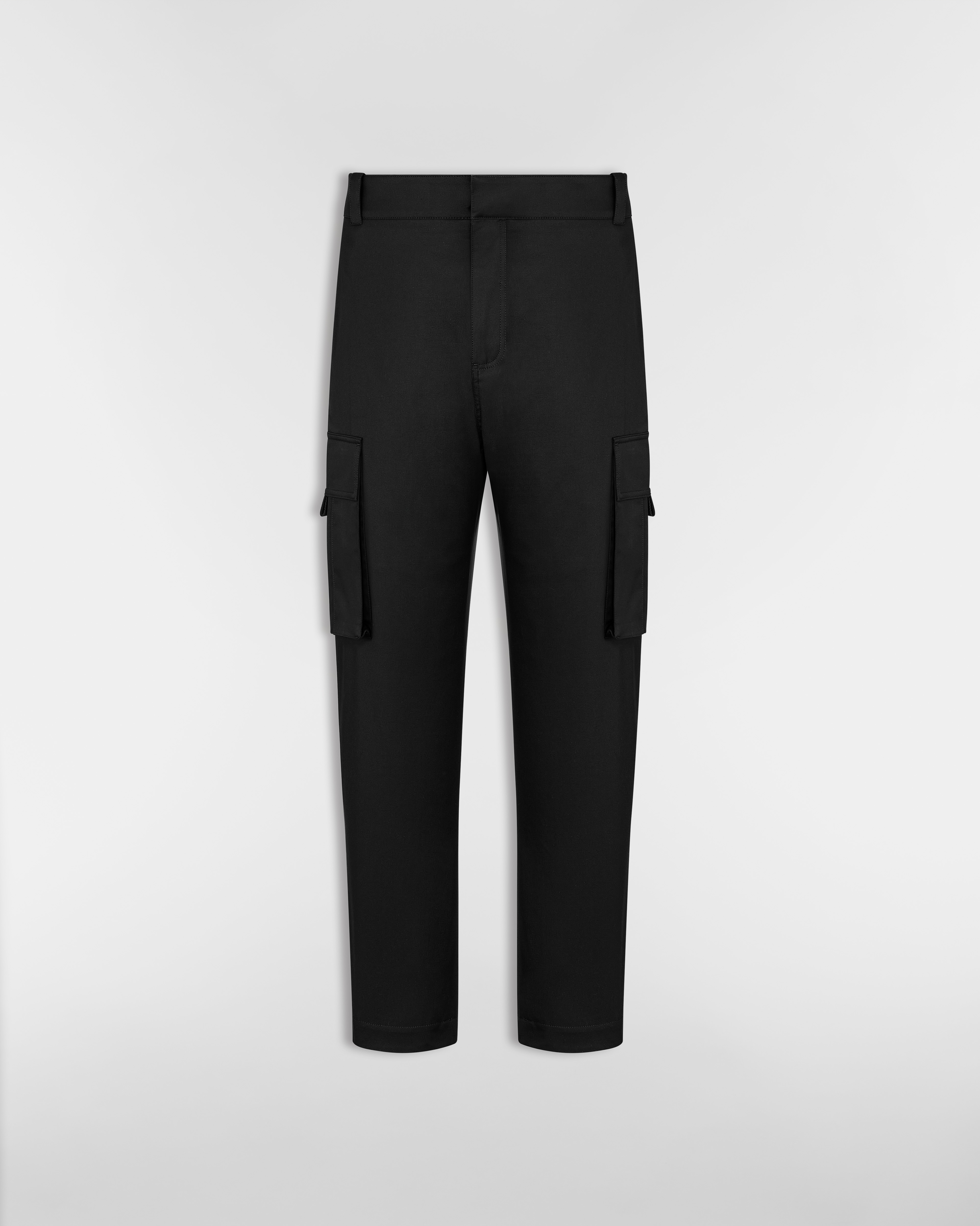 軍裝長褲 黑色彈性全棉斜紋防水布 E01