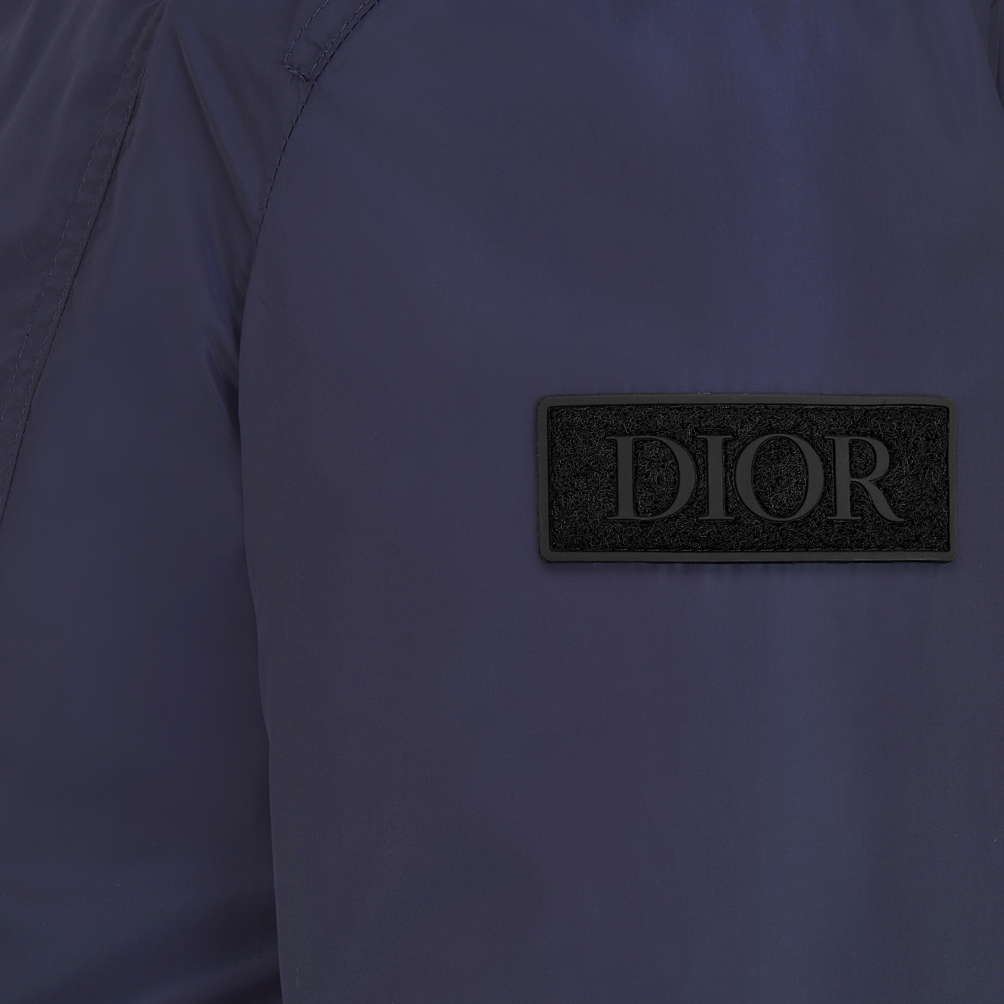 Hooded Jacket Navy Blue Technical Fabric E09