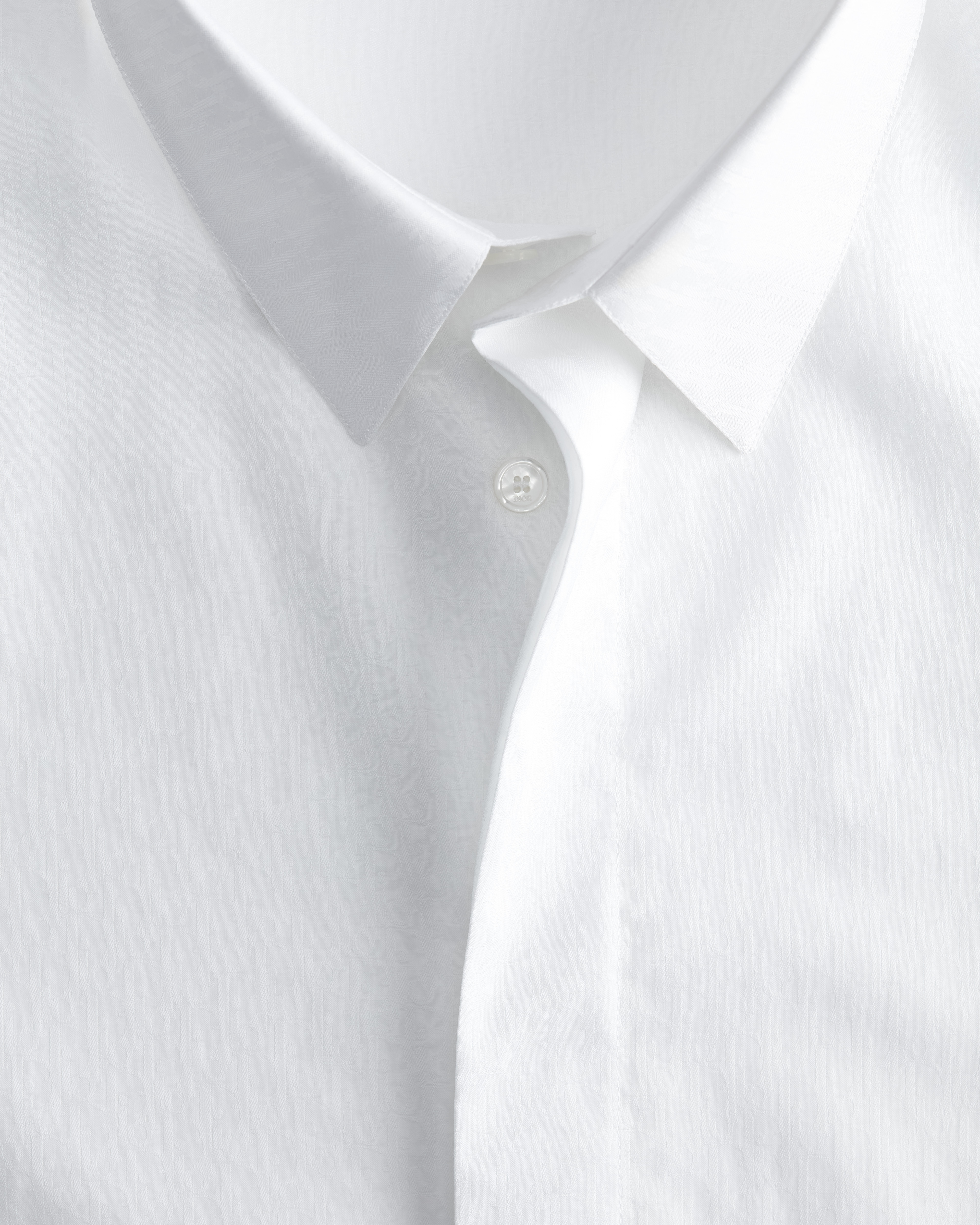 Dior Oblique Shirt White Cotton Jacquard E09