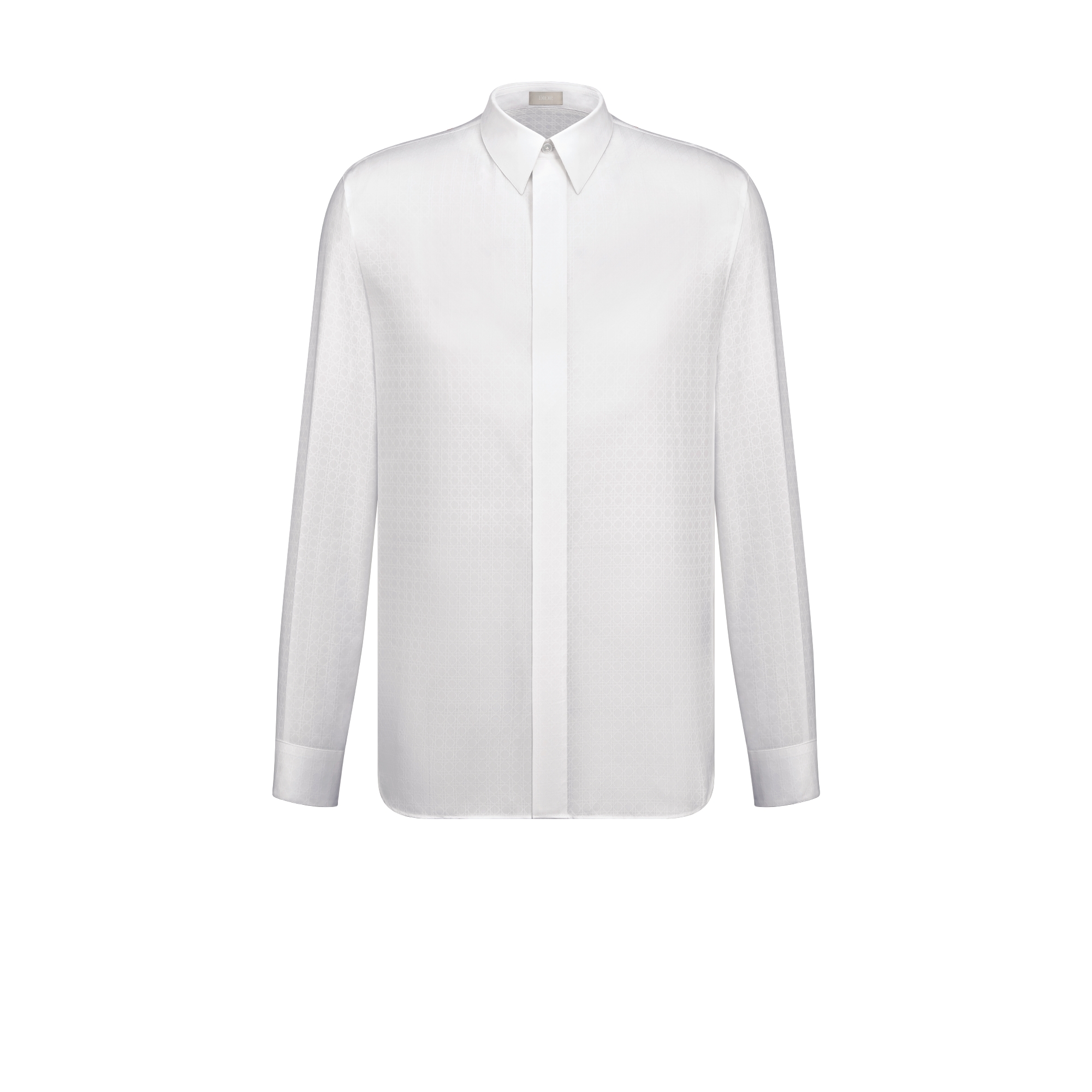 Classic Shirt White Cotton-Silk Poplin E01
