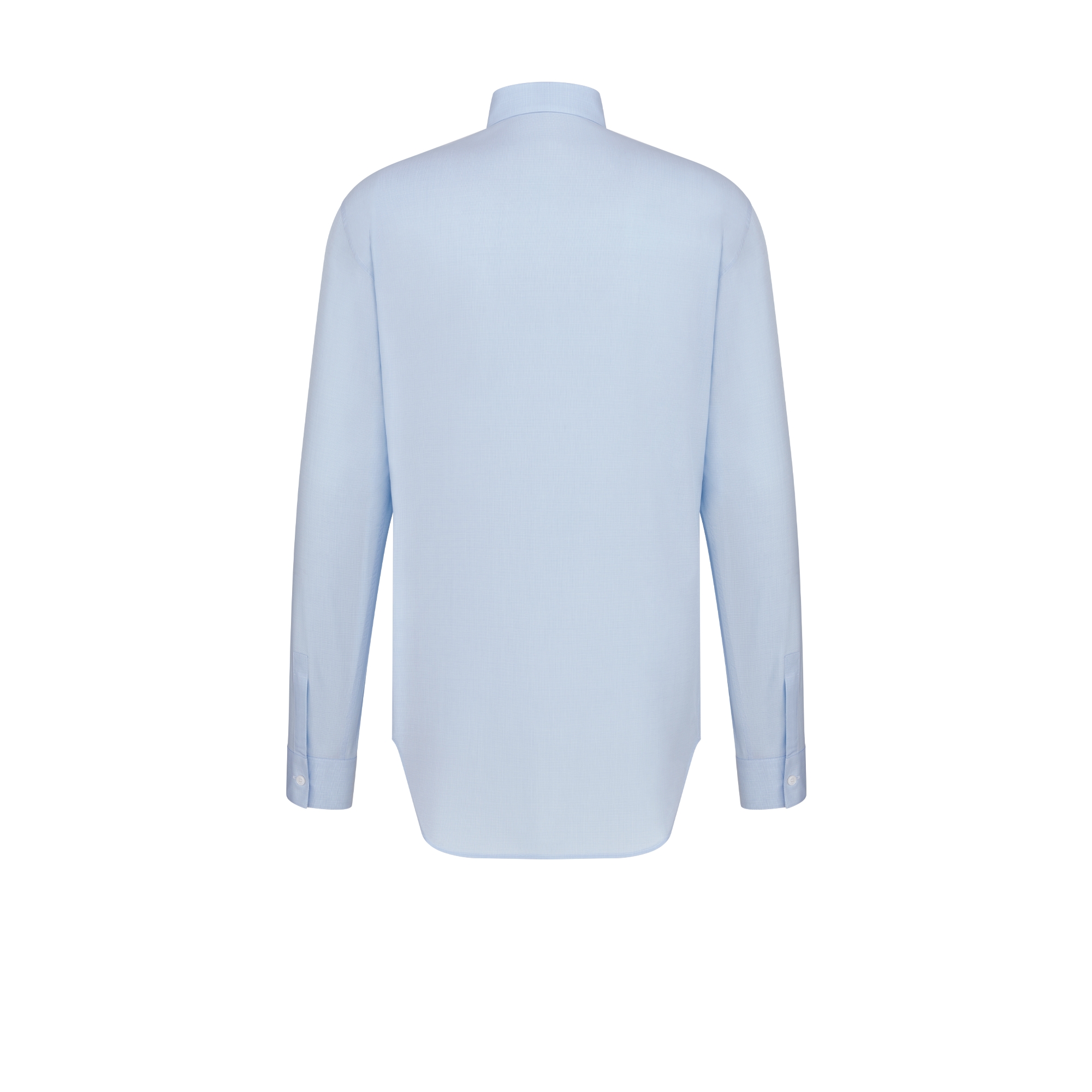 Klassisches Hemd Baumwollpopelin in Blau E08