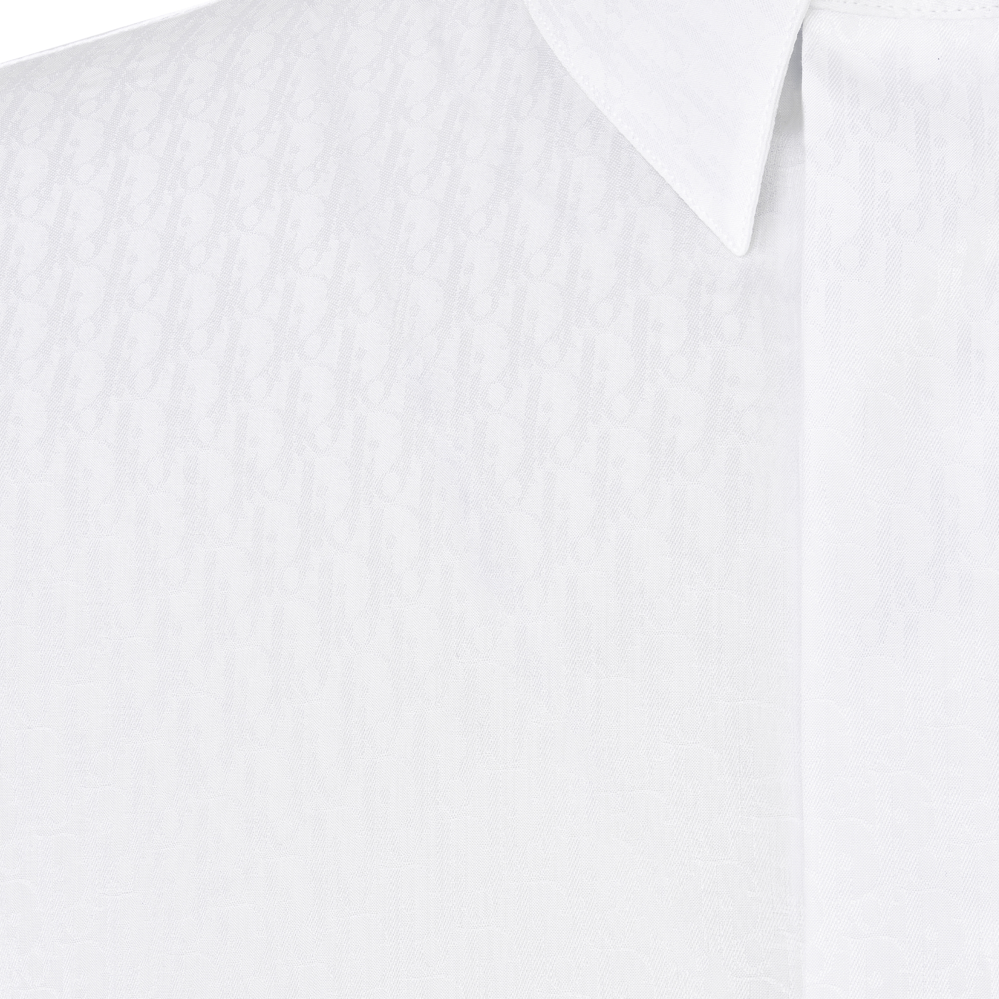 Dior Oblique Shirt White Cotton Jacquard E09
