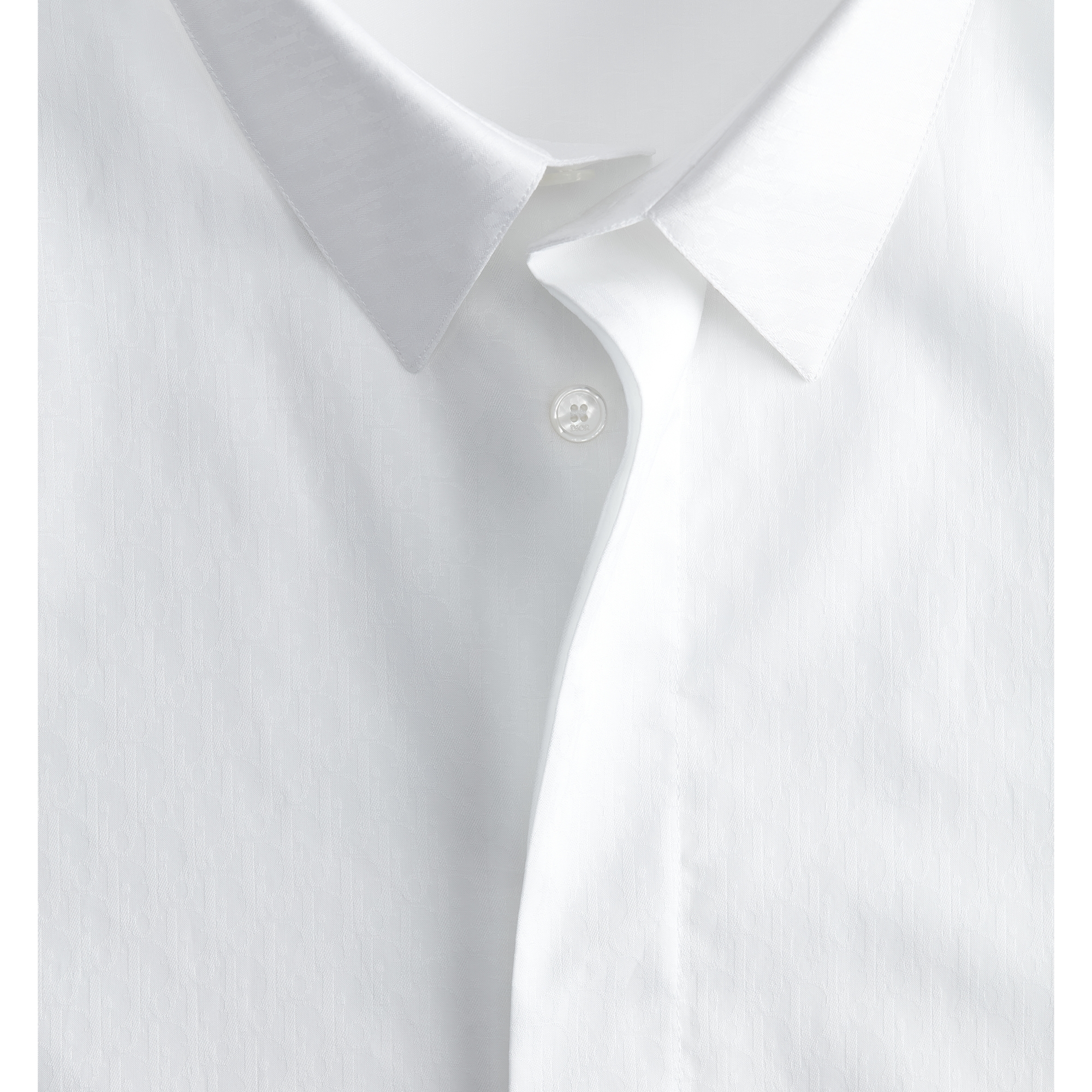 Dior Oblique Shirt White Cotton Jacquard E09