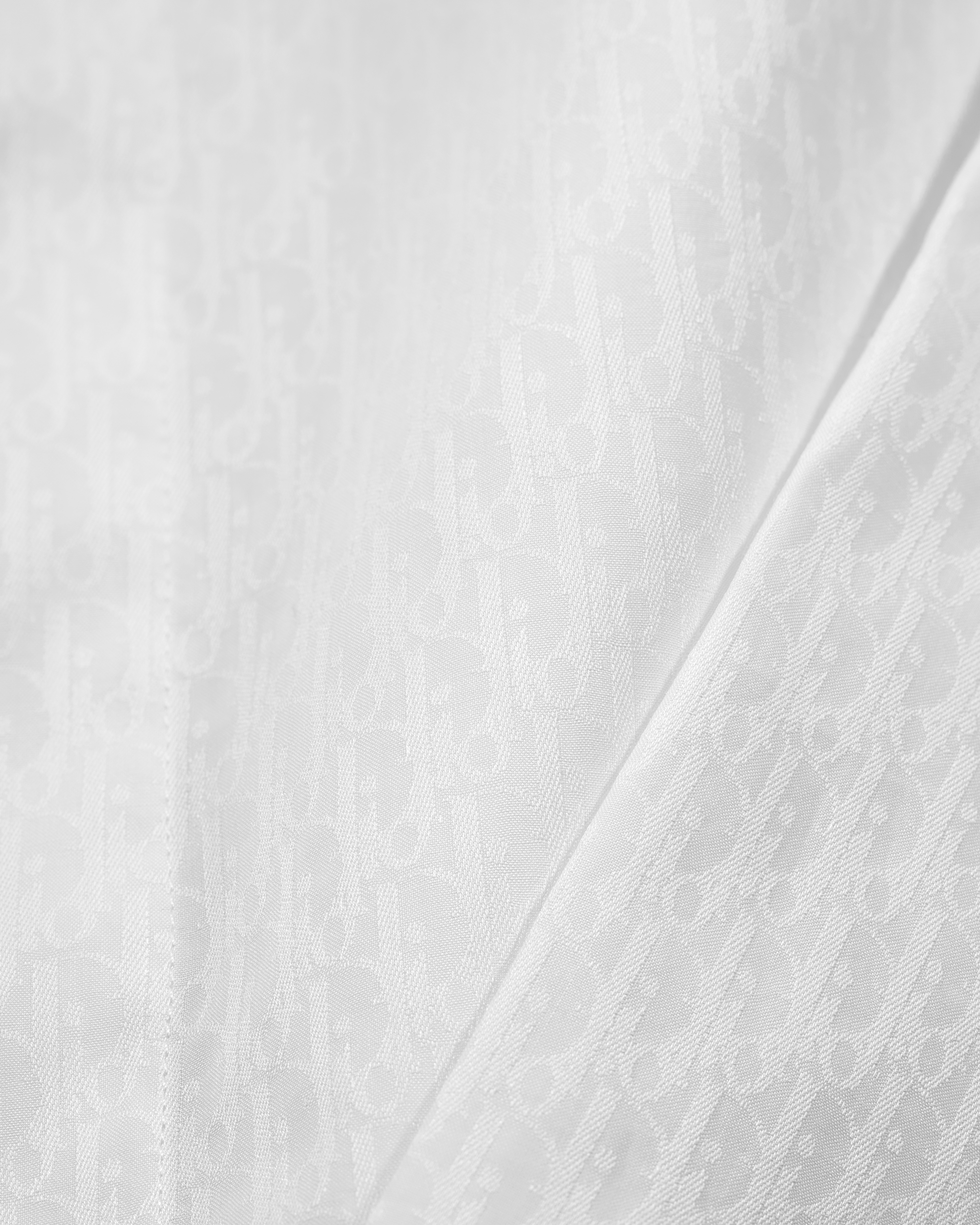 Dior Oblique Shirt White Cotton Jacquard E10