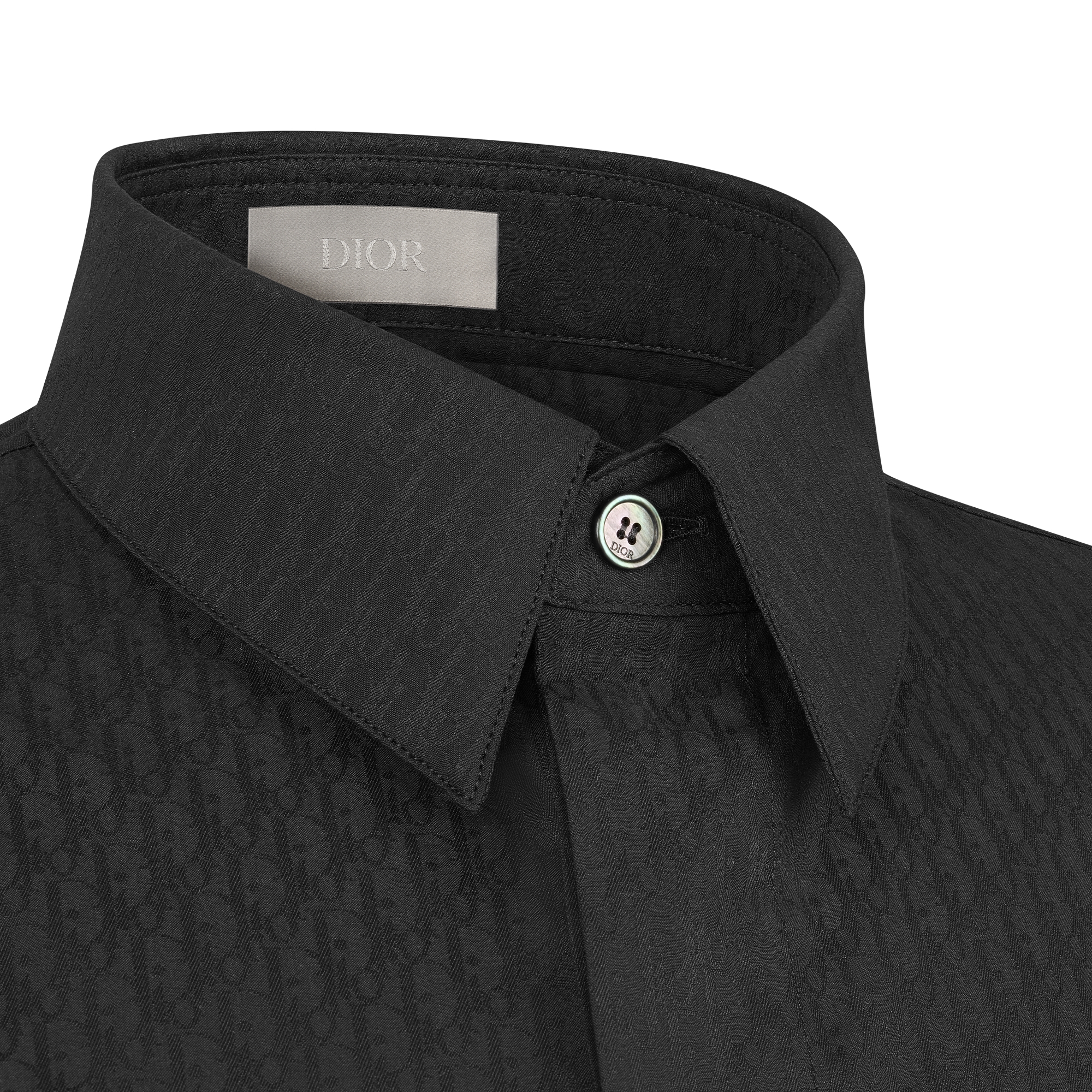 Dior Oblique Shirt Black Cotton Jacquard E09