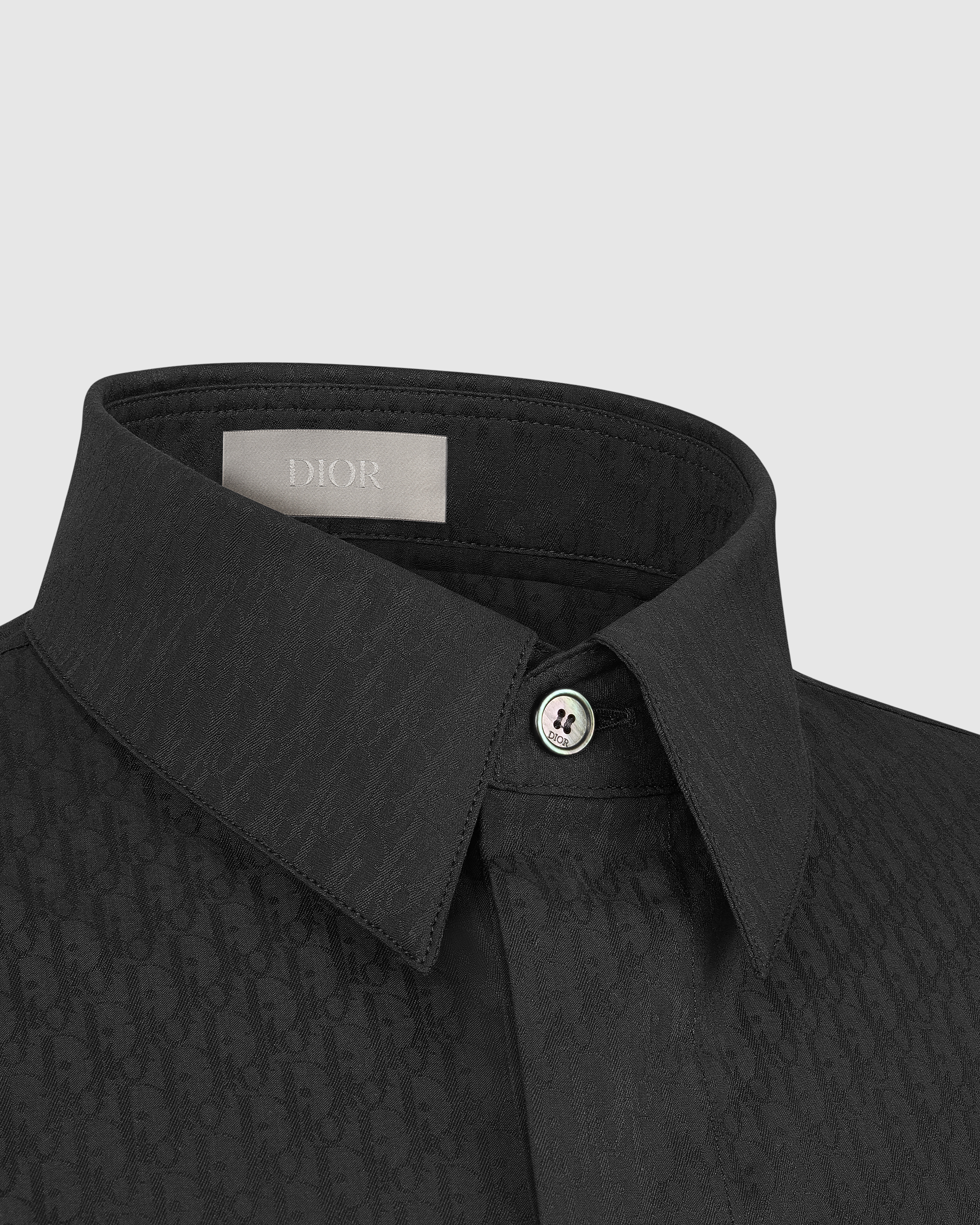 Dior Oblique Shirt Black Cotton Jacquard E09
