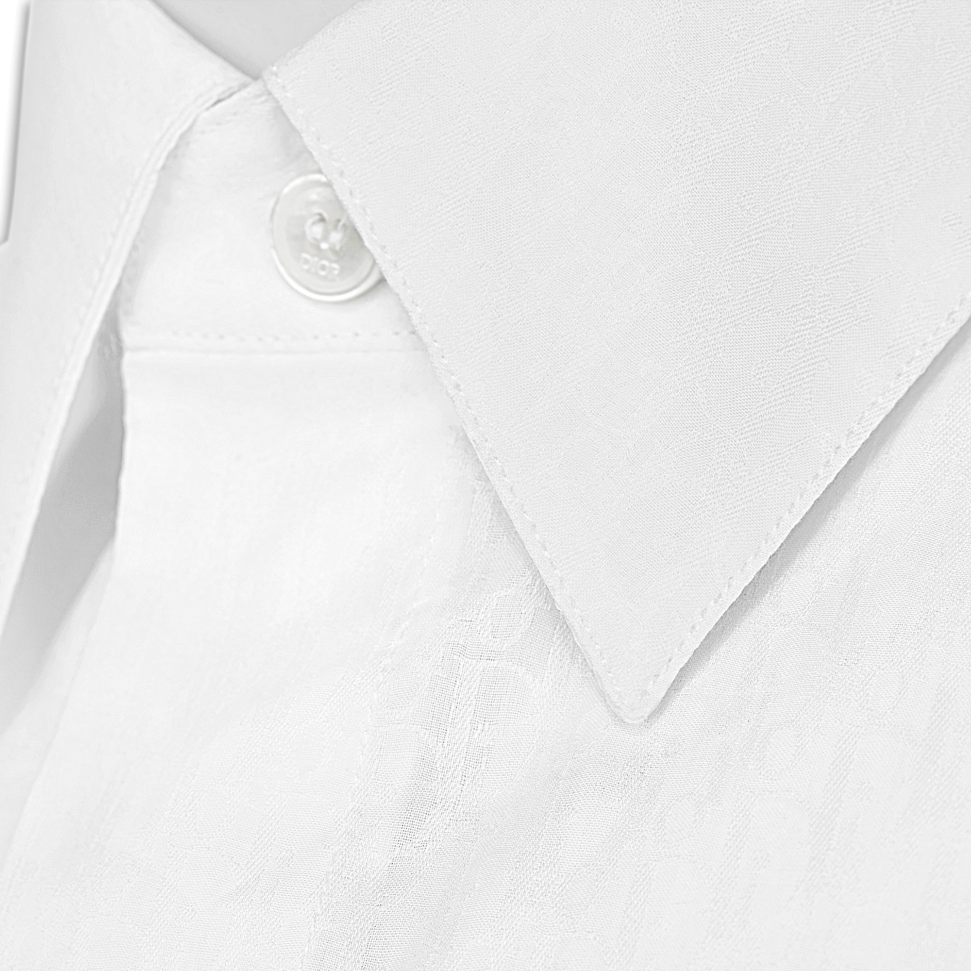 Dior Oblique Short-Sleeved Shirt White Cotton Jacquard E09