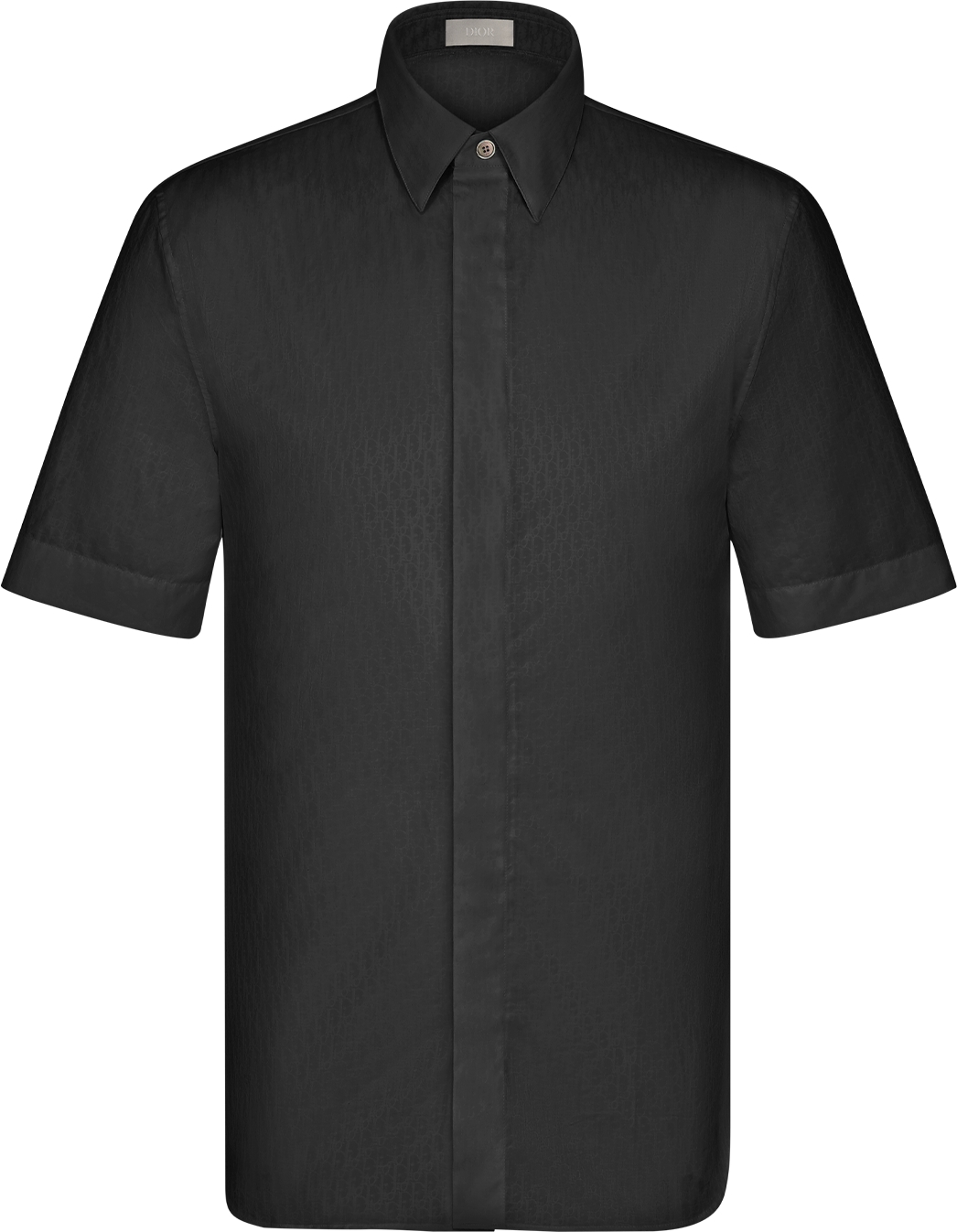 Dior Oblique Short Sleeved Shirt Black Cotton Jacquard DIOR