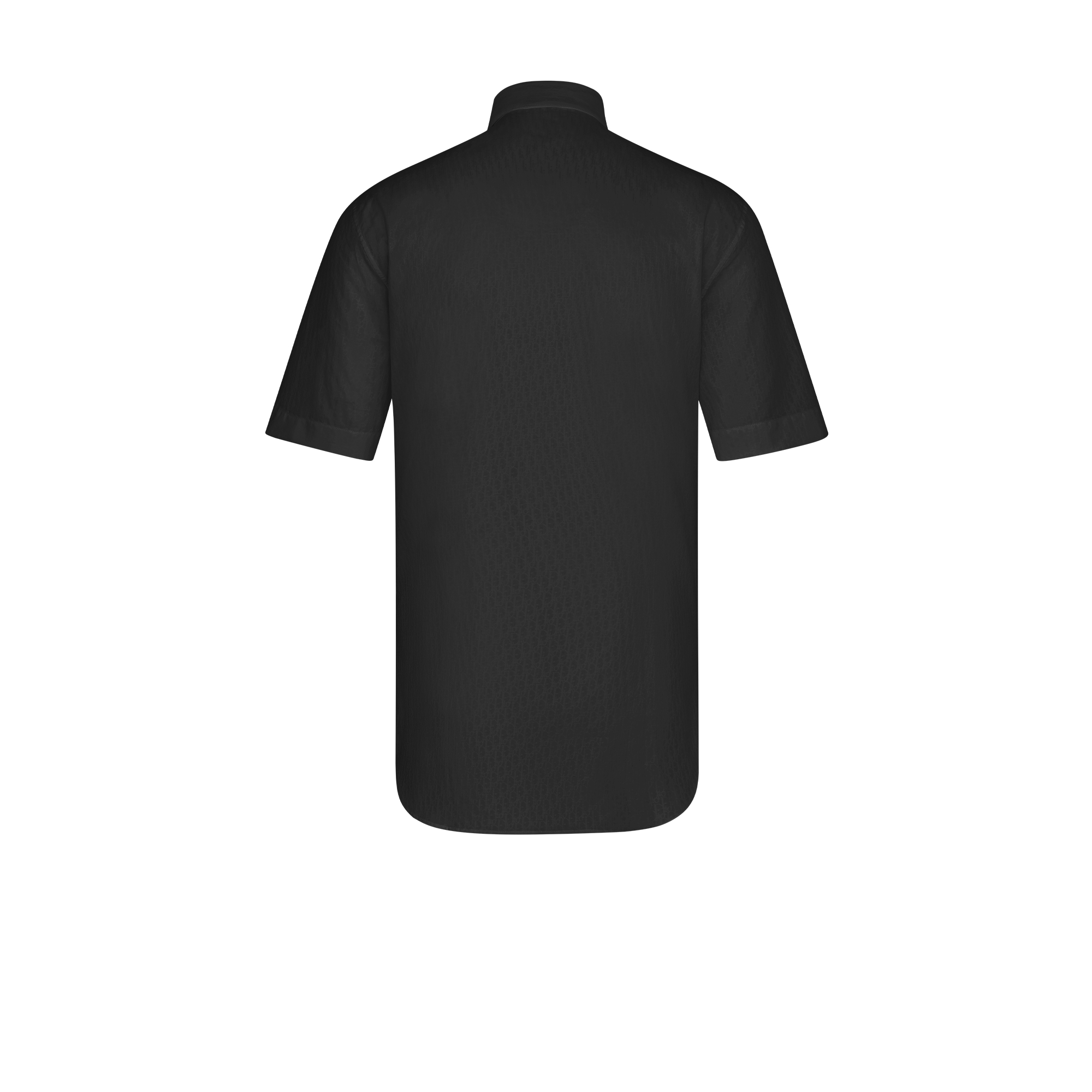 Chemise Dior Oblique à manches courtes Jacquard de coton noir E08