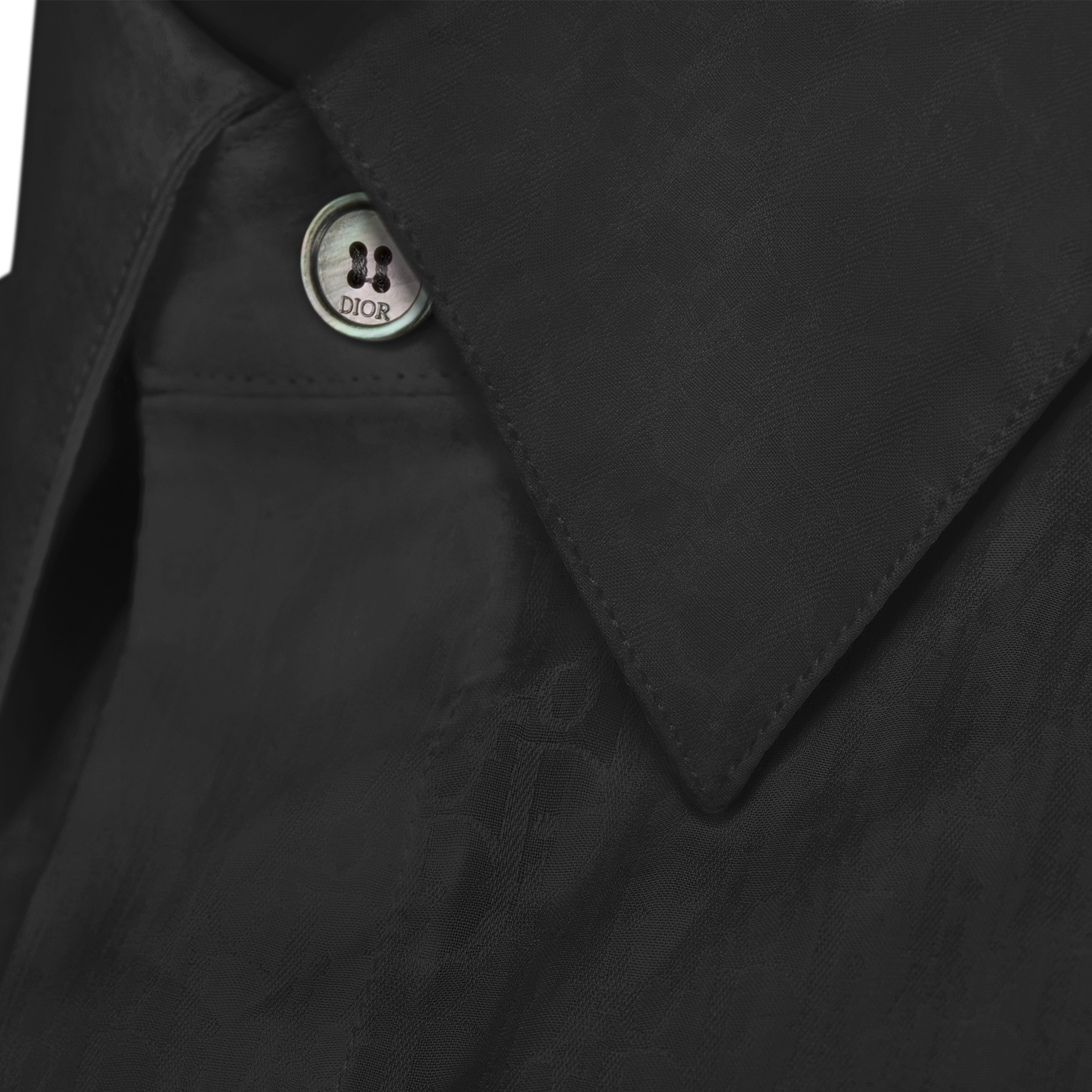 Chemise Dior Oblique à manches courtes Jacquard de coton noir E09