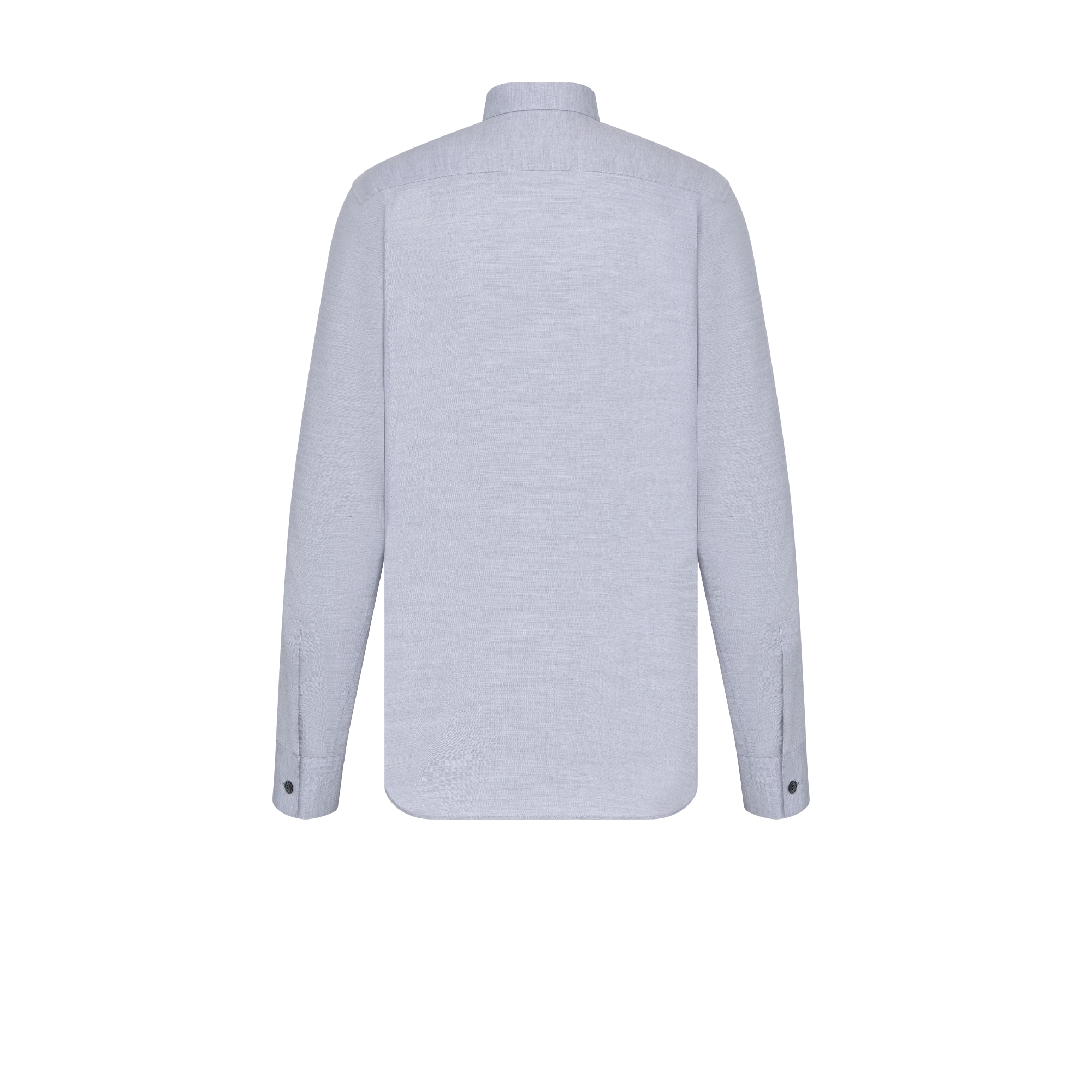 Camicia con ricamo Dior Misto seta e flanella di cotone grigio E08