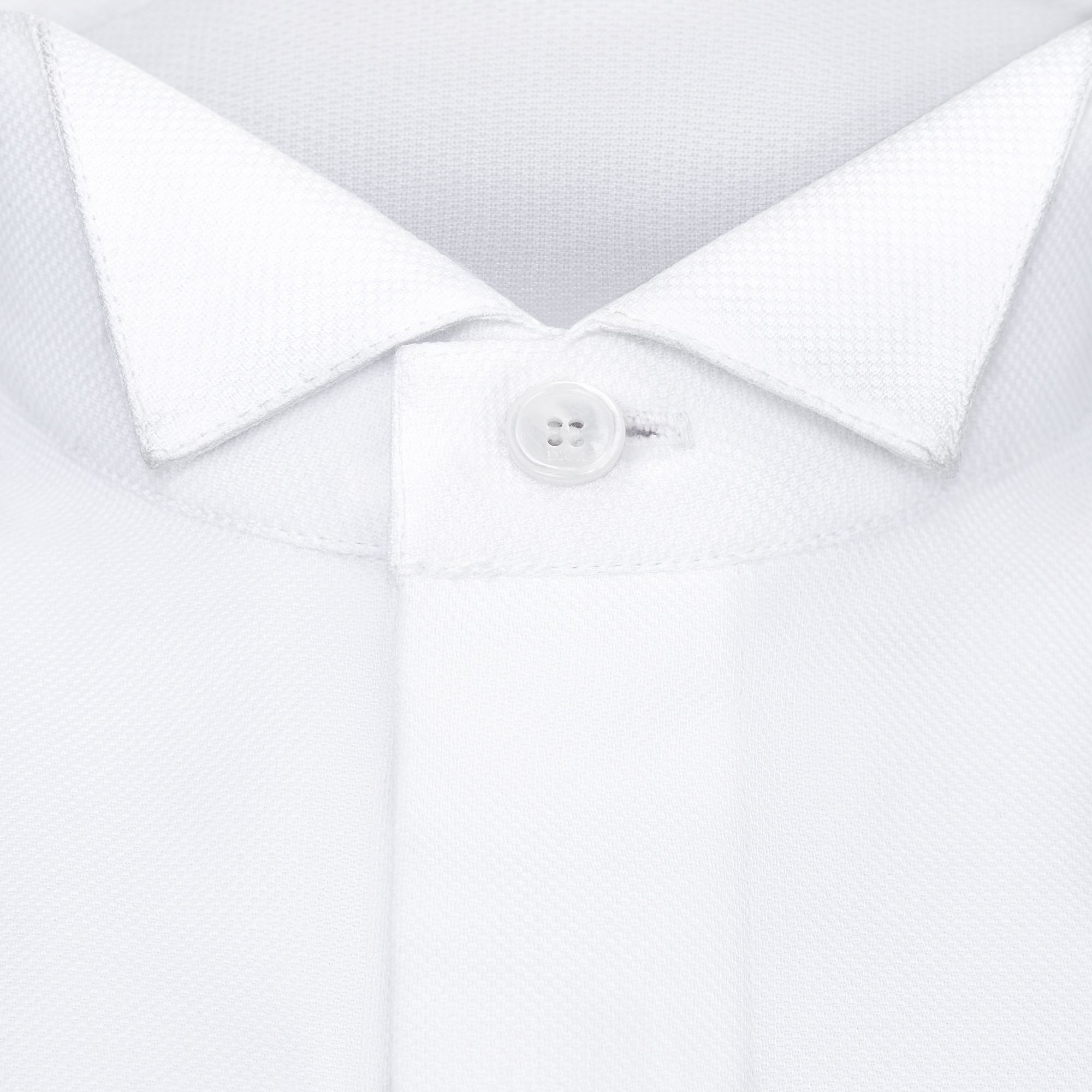 Tuxedo Shirt White Cotton Piqué E09