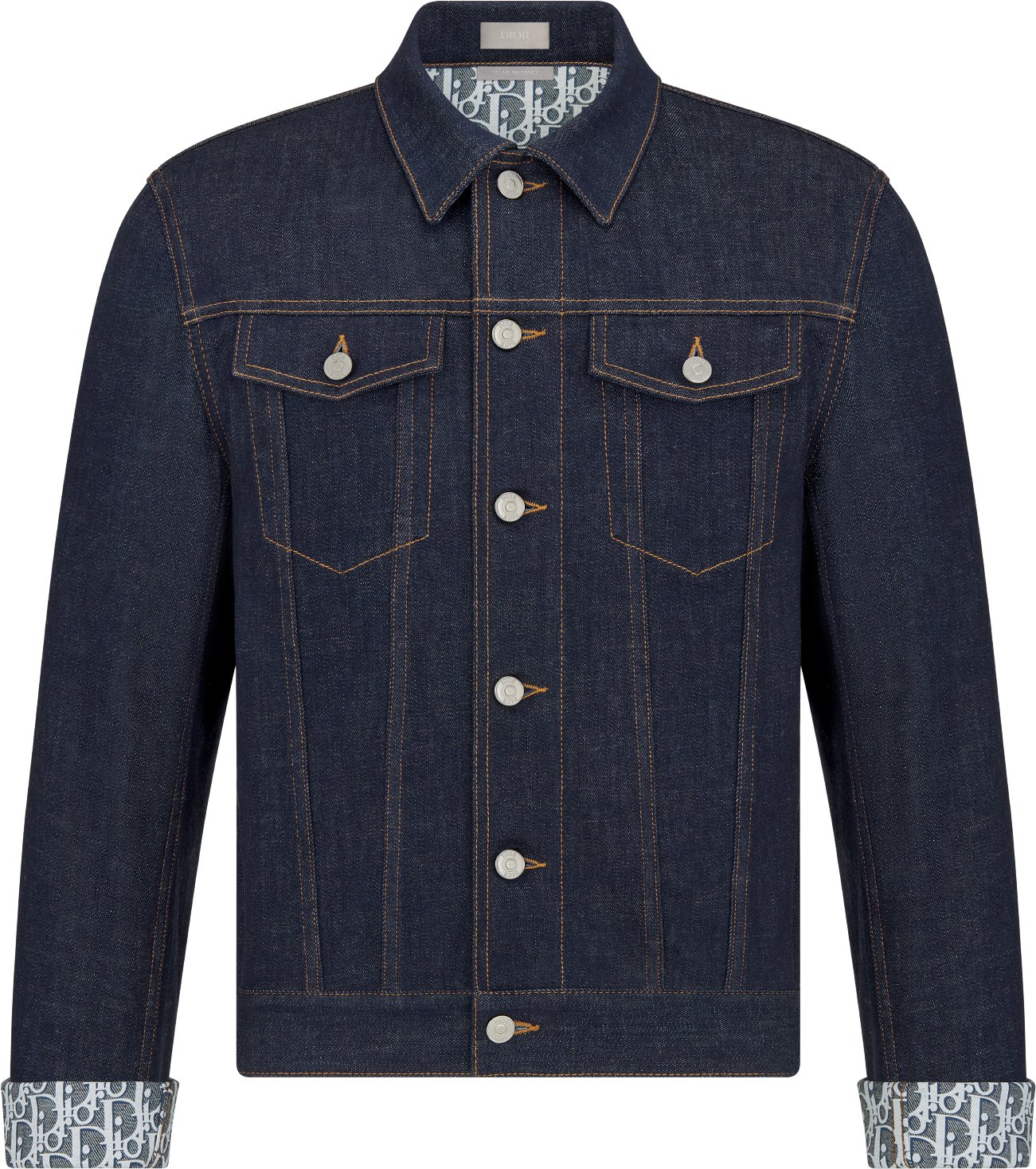 Dior Oblique Jacket Blue Raw Cotton Denim DIOR