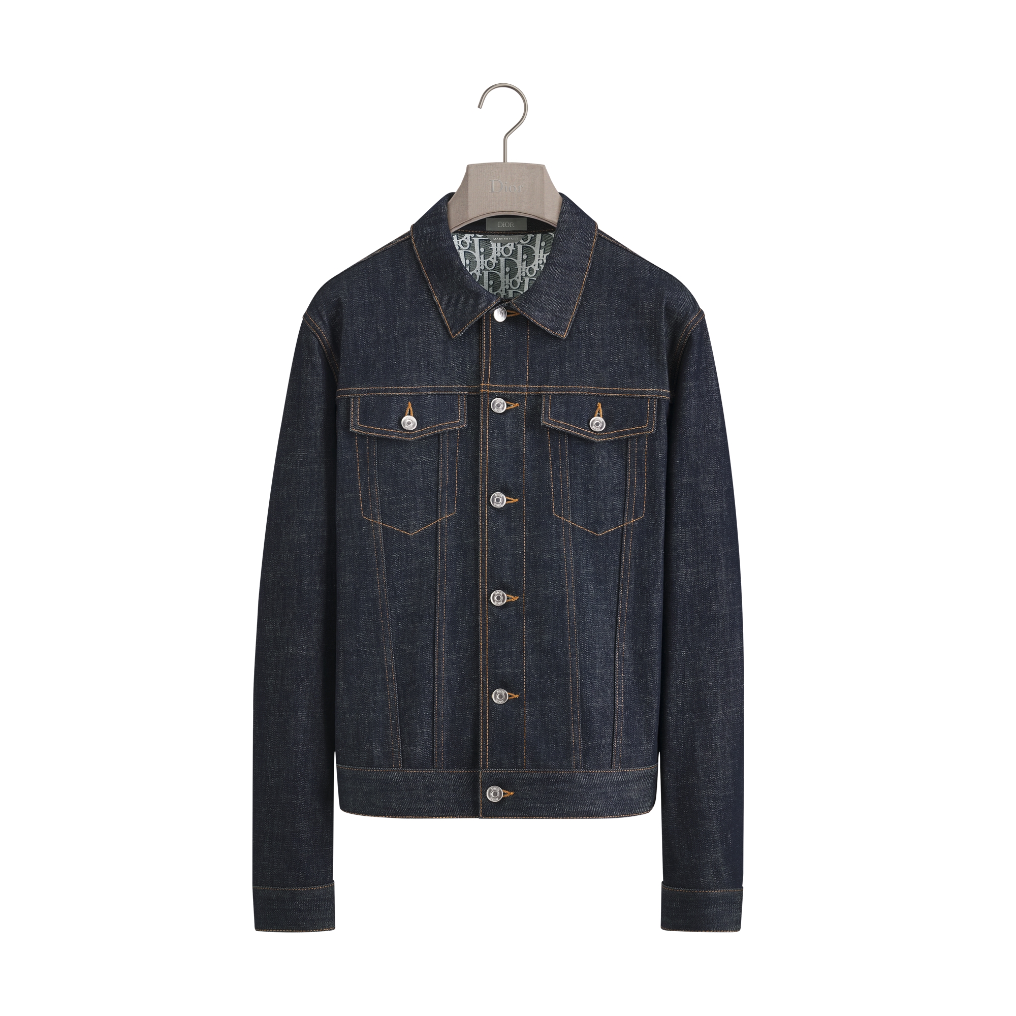 Dior Oblique Jacket Blue Raw Cotton Denim | DIOR