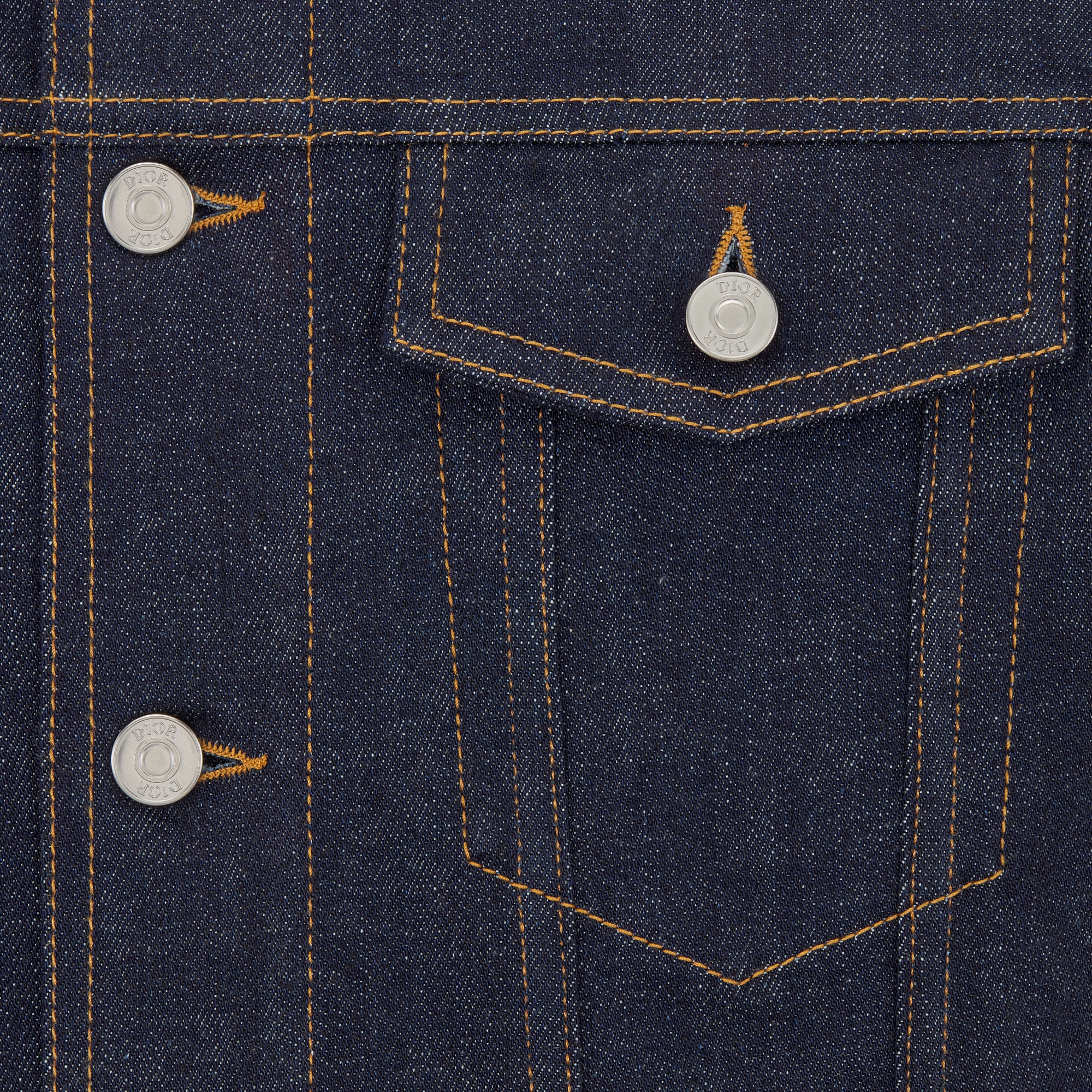 Jasje met Dior Oblique-motief Onbewerkt blauw katoendenim E09