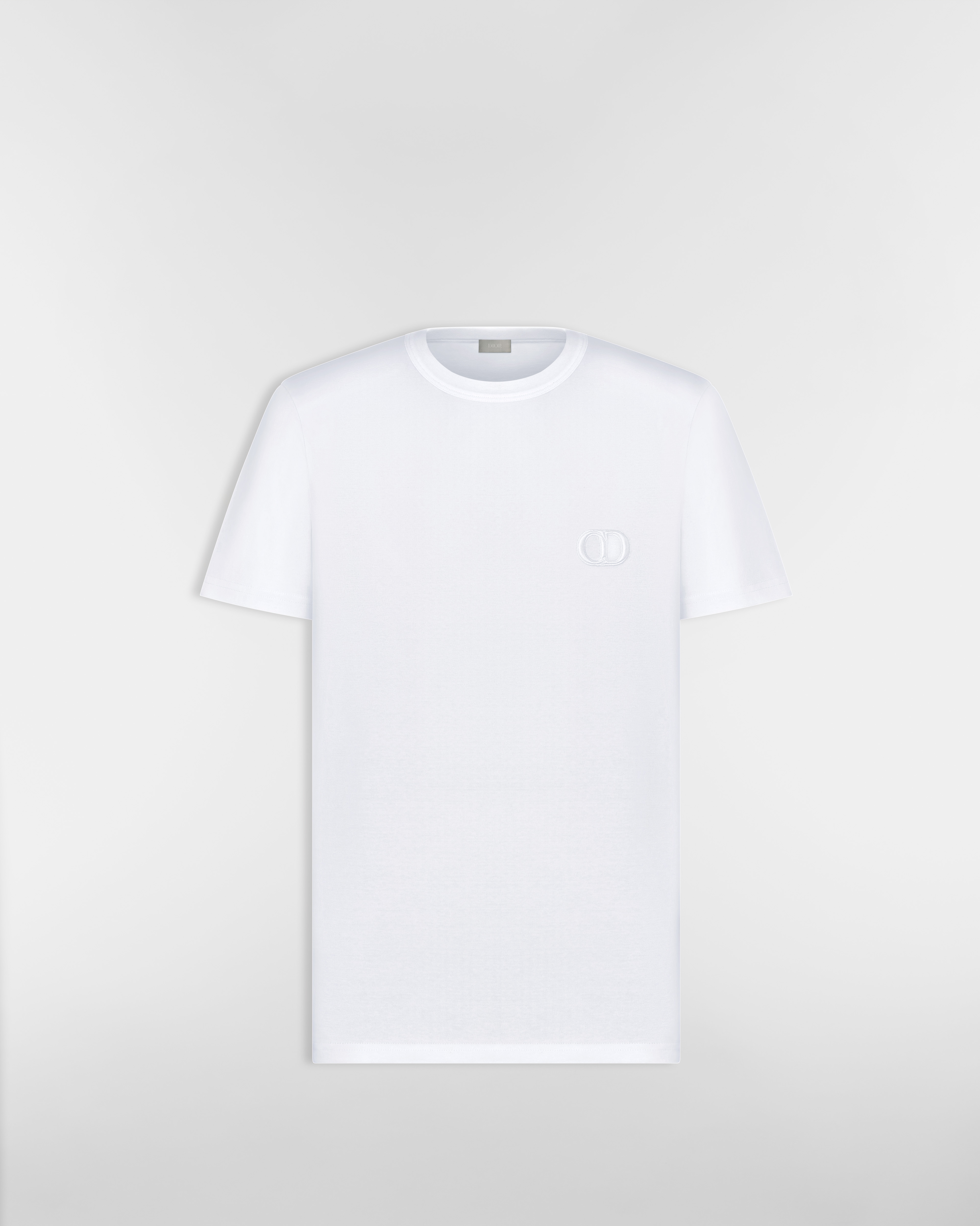 CD Icon T-Shirt, Regular Fit Baumwolljersey in Weiß E01