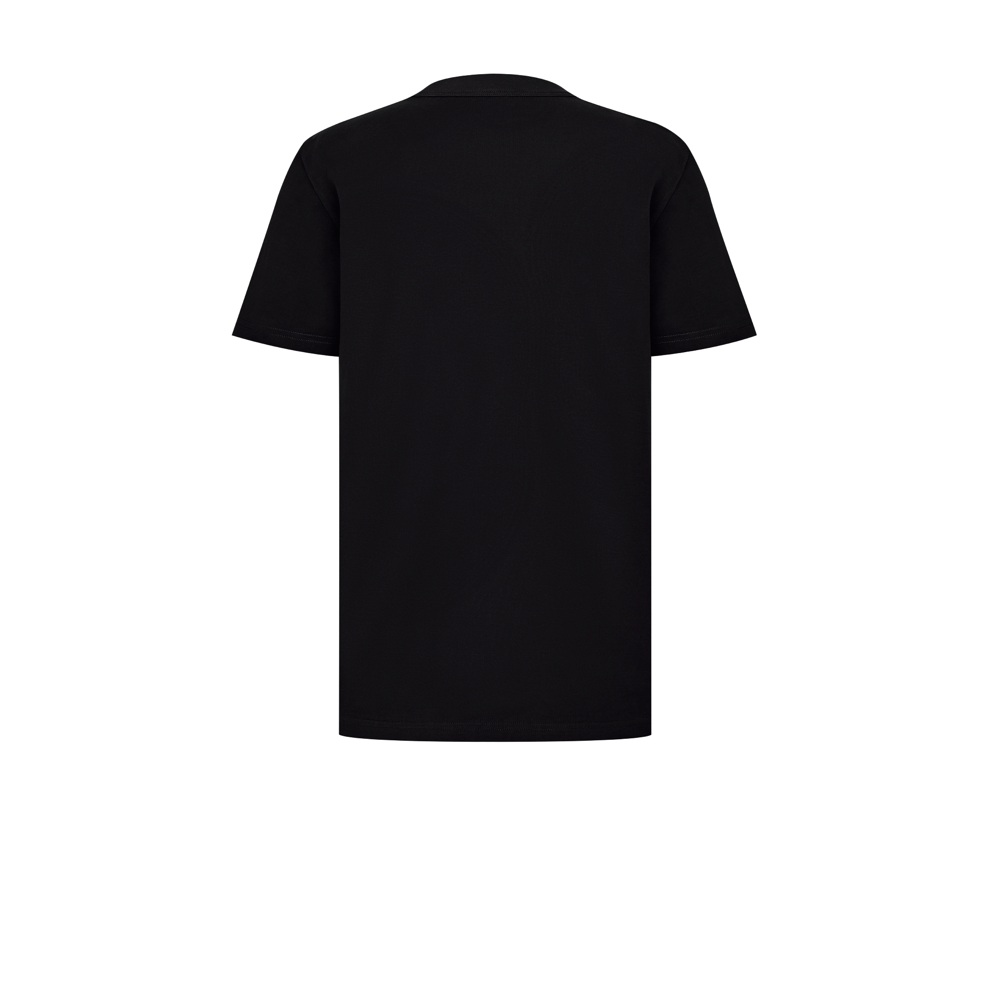CD Icon T-Shirt, Regular Fit Black Cotton Jersey E08