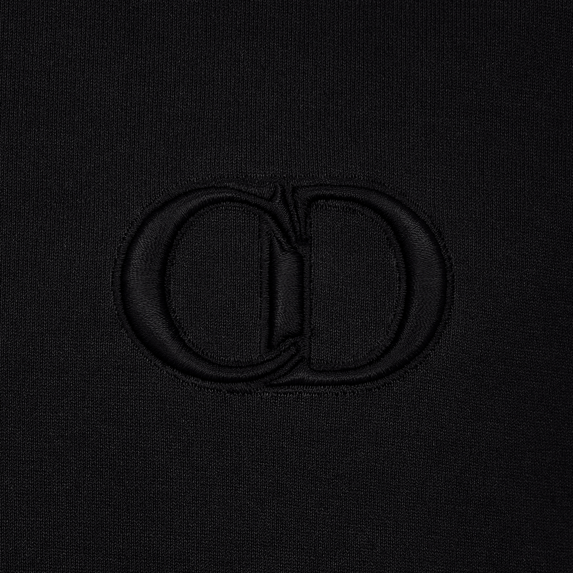 CD Icon T-Shirt, Regular Fit Black Cotton Jersey E09