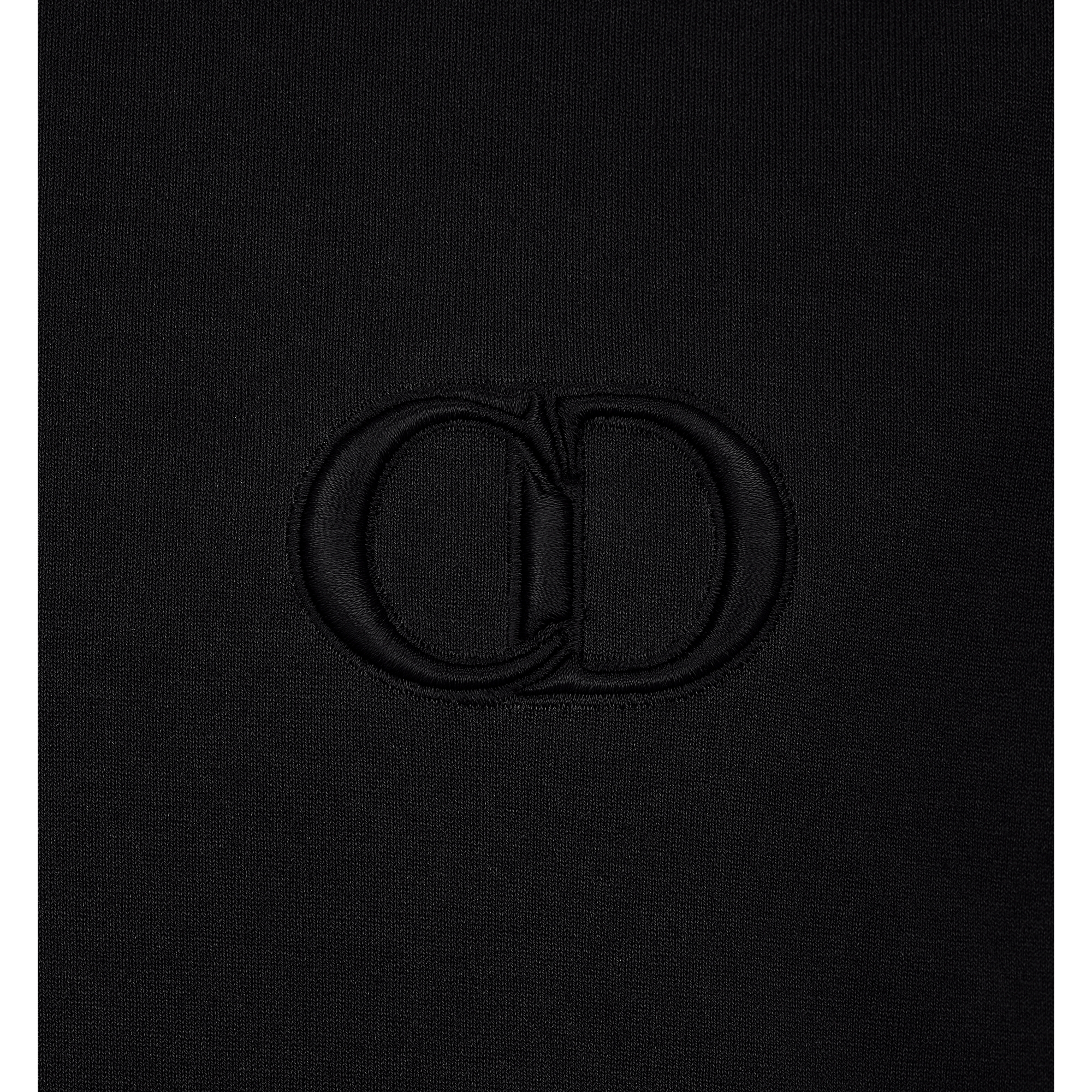 CD Icon T-Shirt, Regular Fit Black Cotton Jersey E09