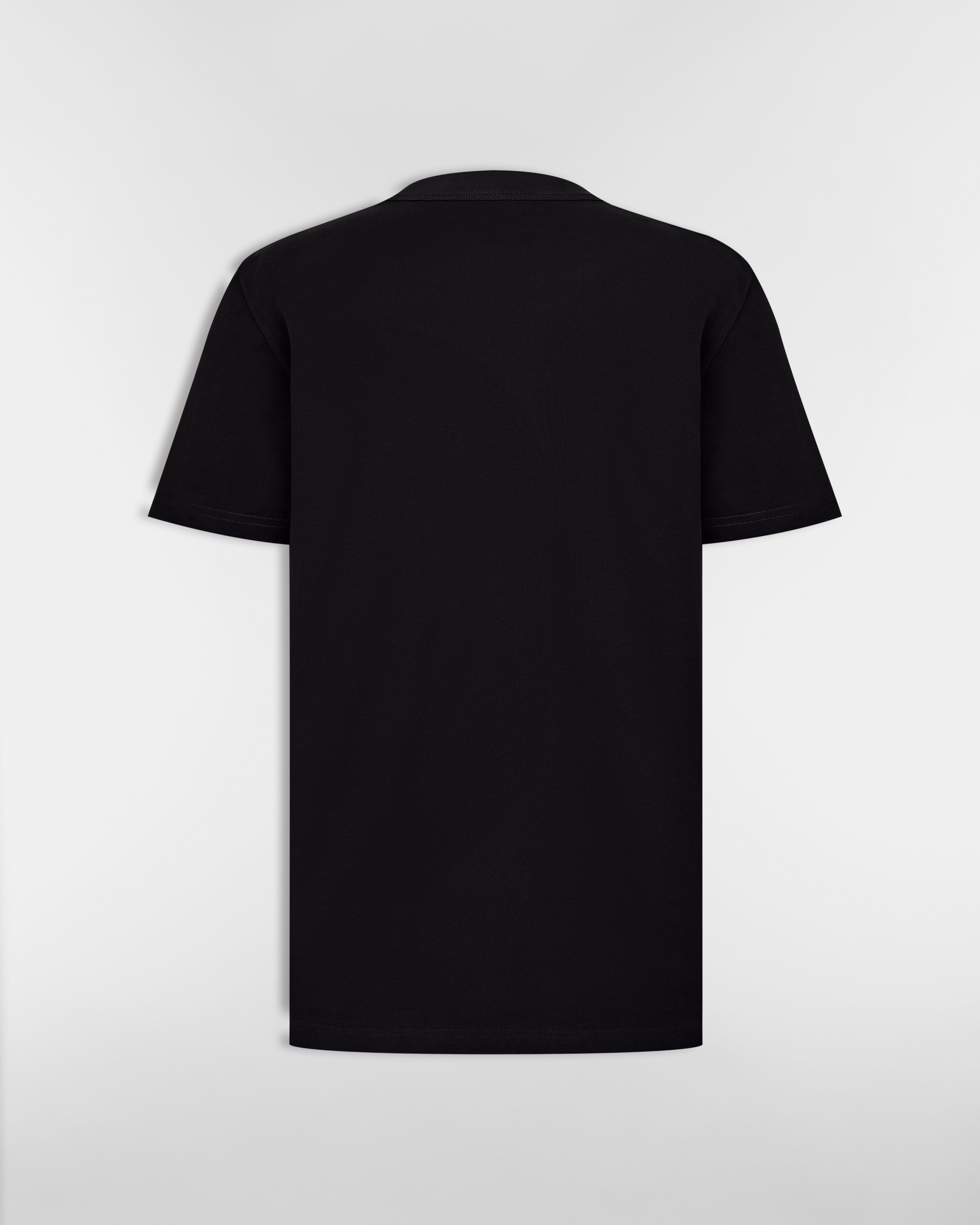 CD Icon T-Shirt, Regular Fit Black Cotton Jersey E08