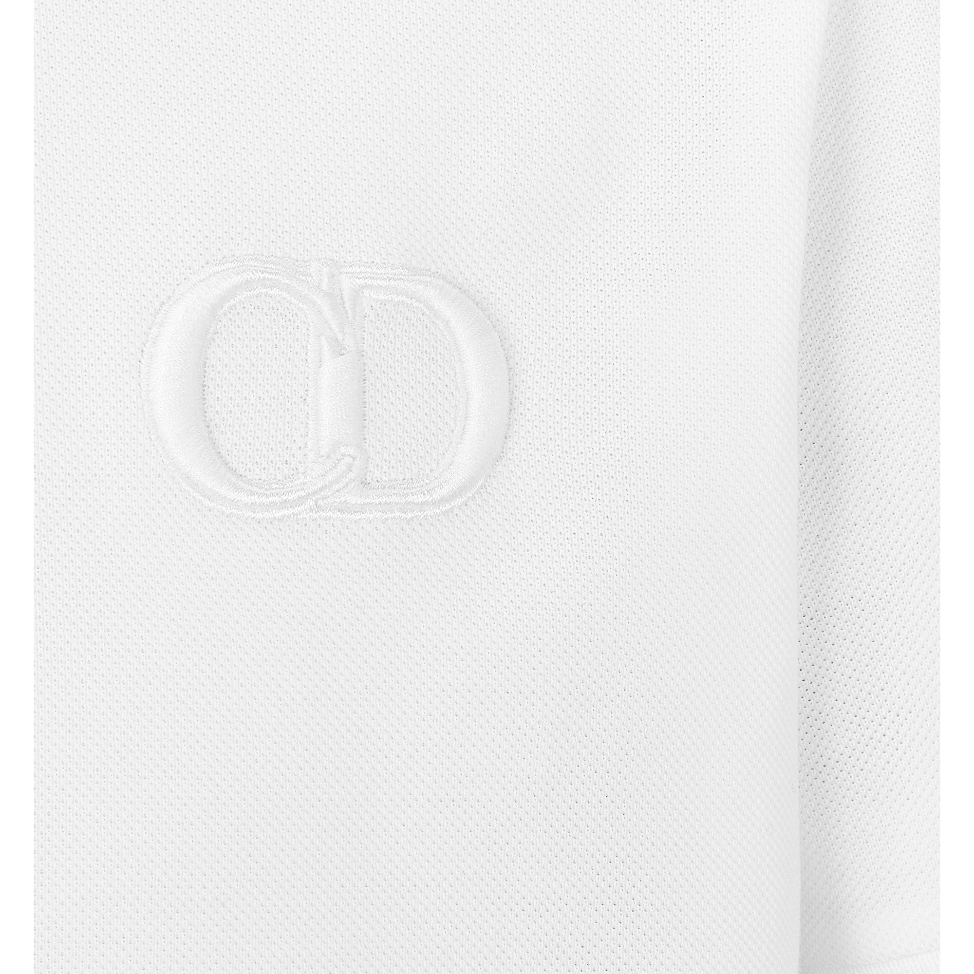 CD Icon Polo Shirt White Cotton Piqué E09
