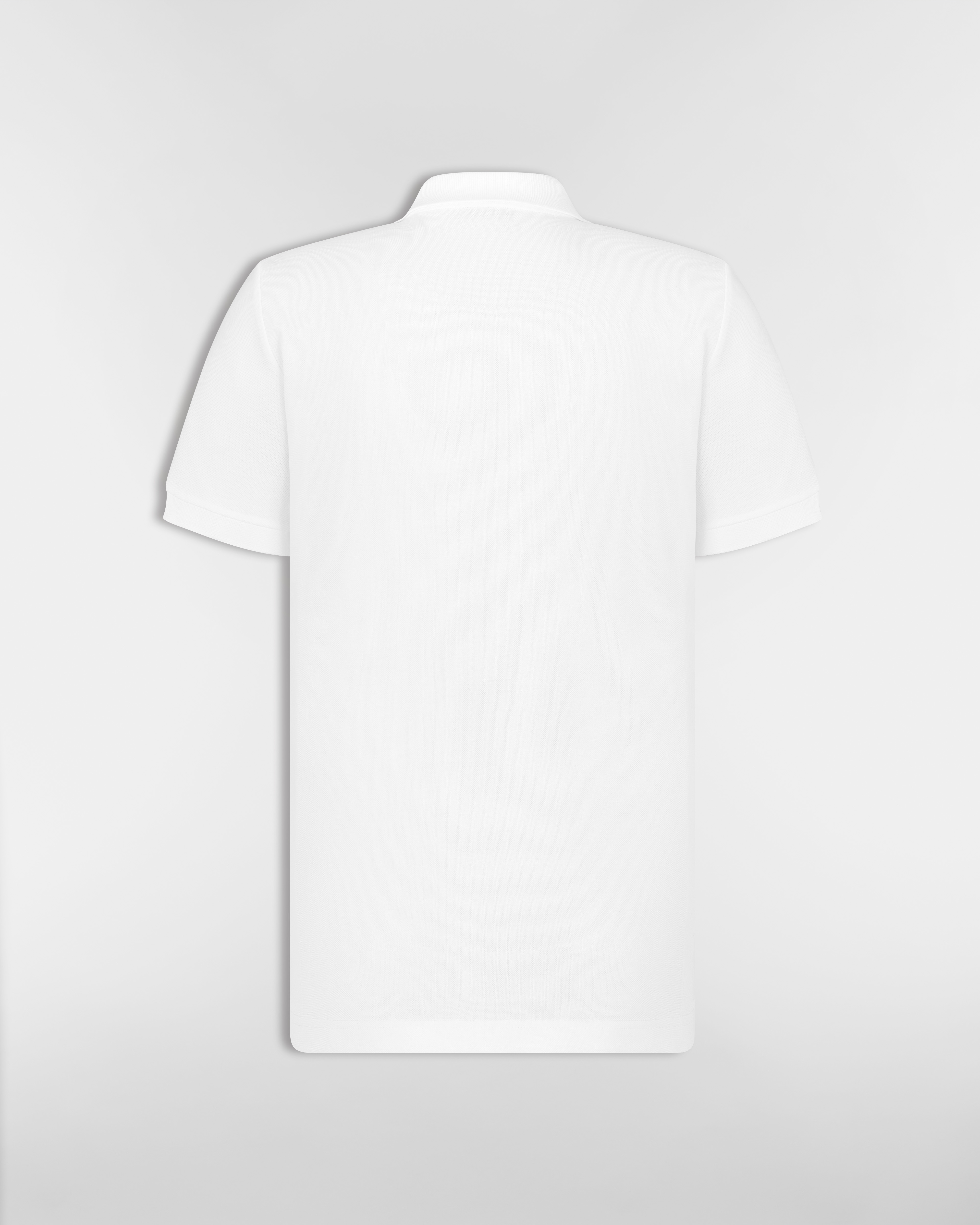 CD Icon 폴로 셔츠 화이트 코튼 피케 E08