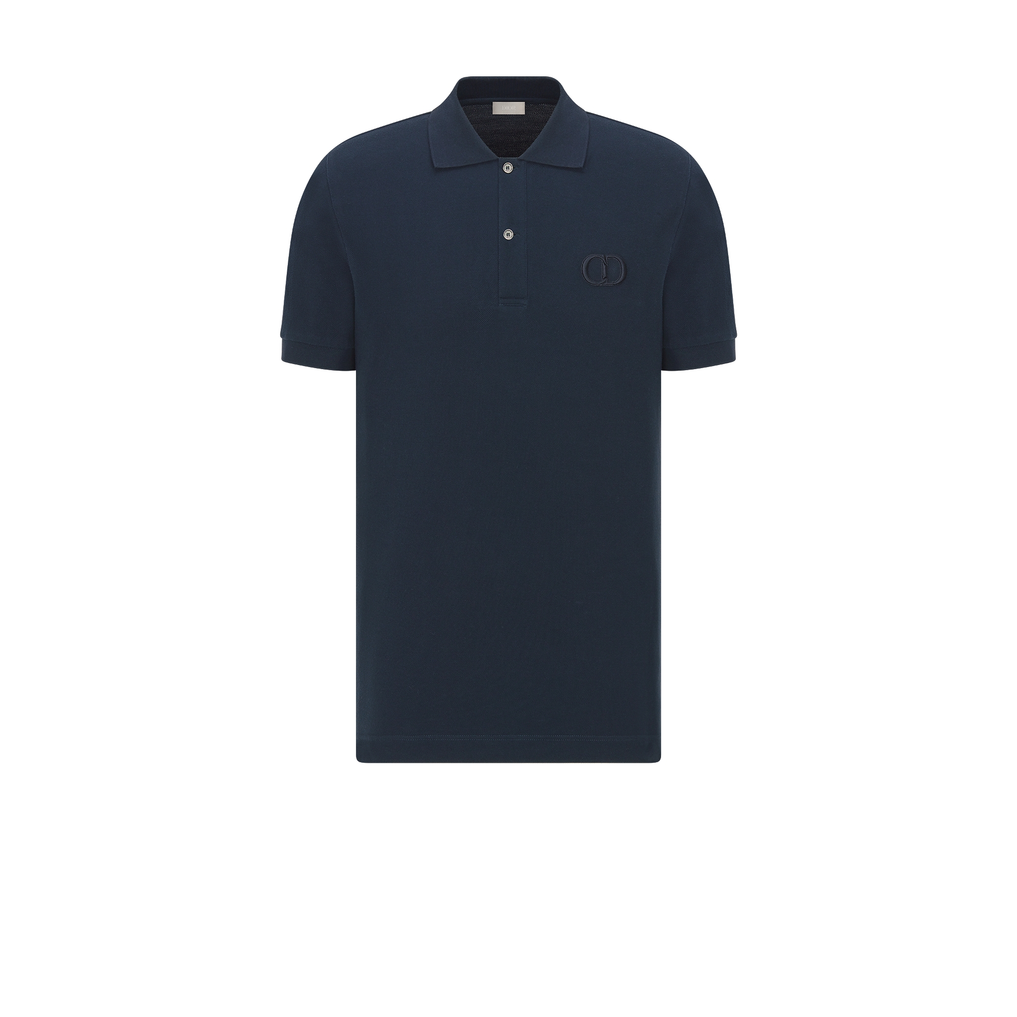 CD Icon Polo Shirt Navy Blue Cotton Piqué E01