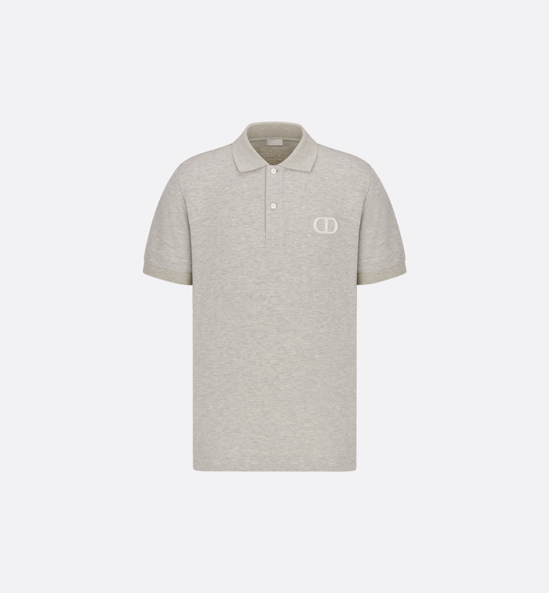 CD Icon Polo Shirt Gray Cotton Piqué | DIOR CD Icon Polo Shirt Gray Cotton Piqué | DIOR