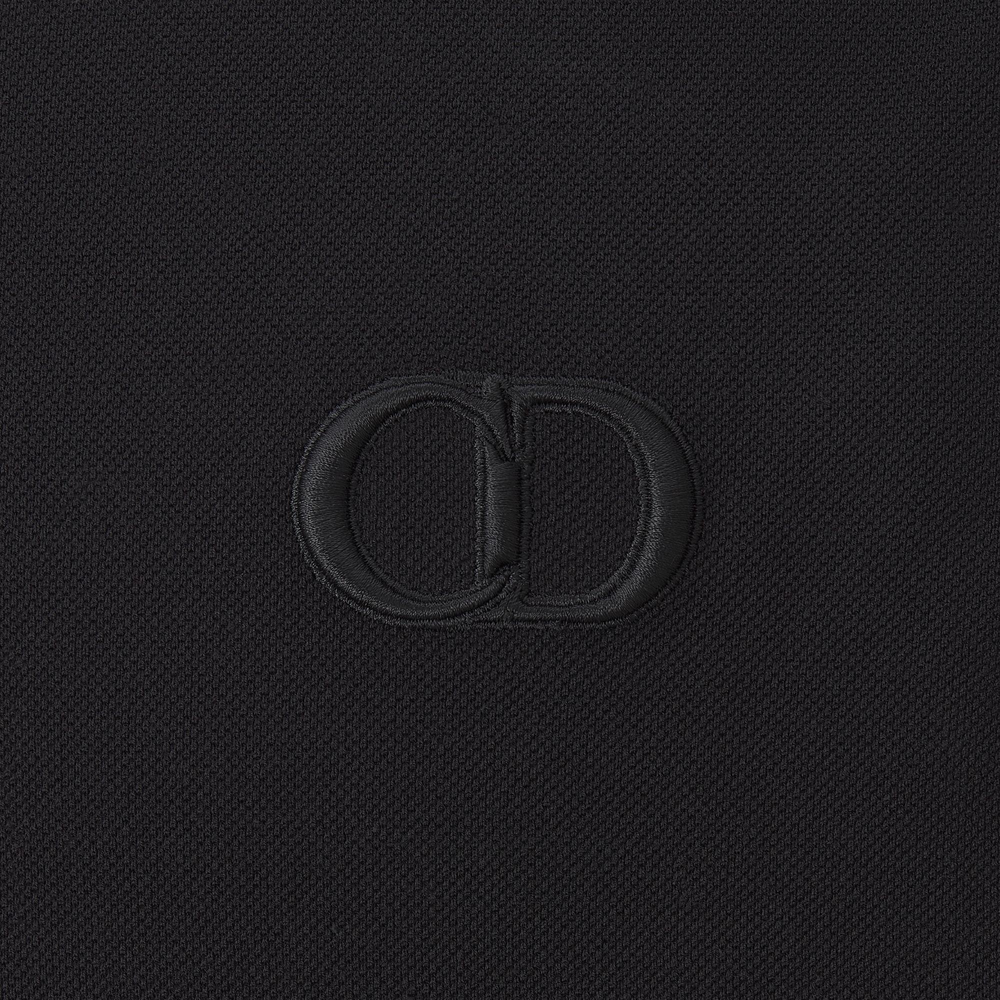 CD Icon Polo Shirt Black Cotton Piqué E09