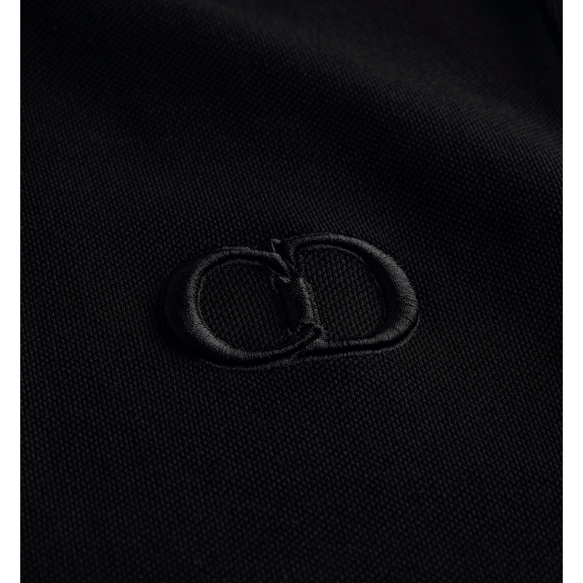 CD Icon Polo Shirt Black Cotton Piqué E09
