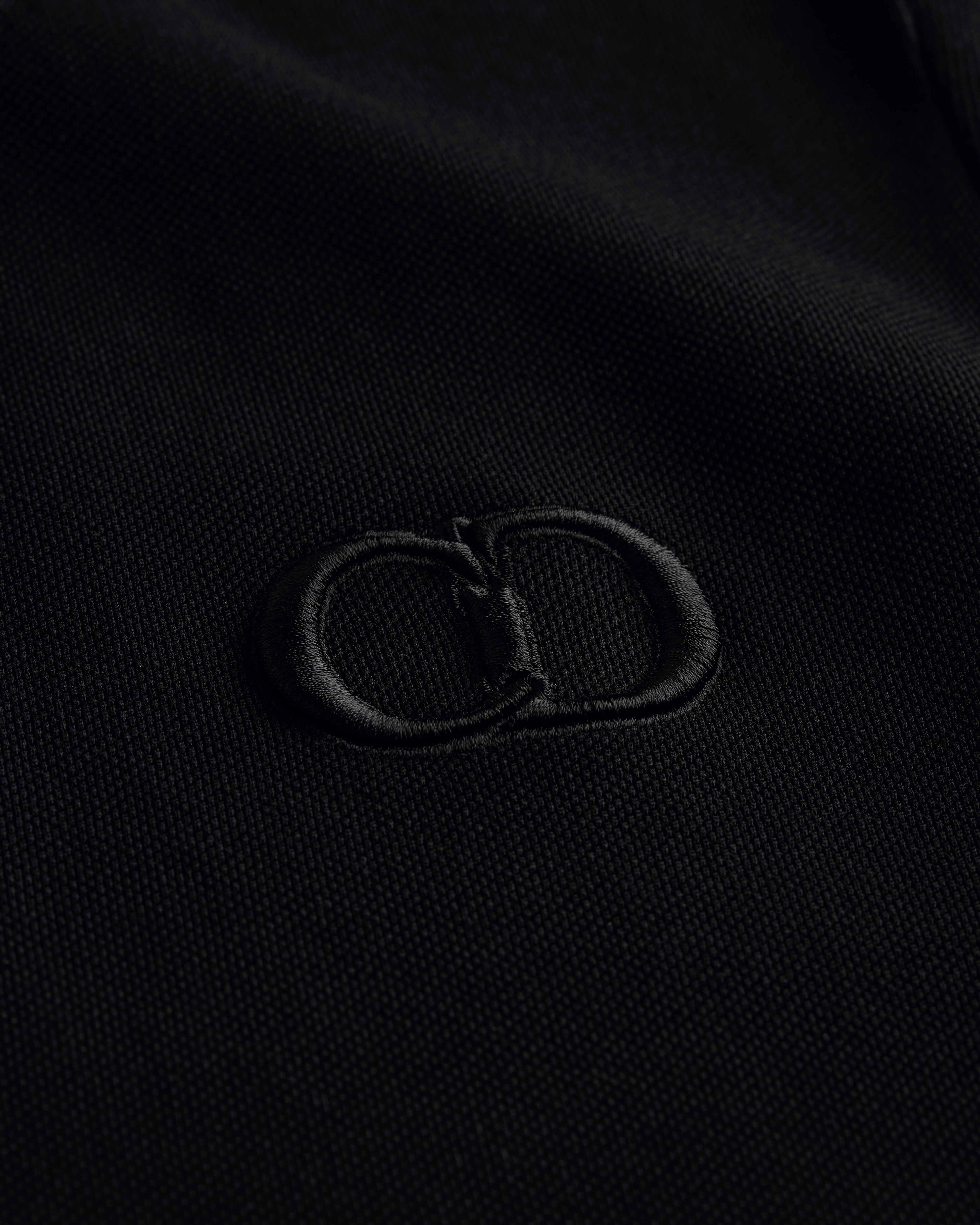 CD Icon Polo Shirt Black Cotton Piqué E09