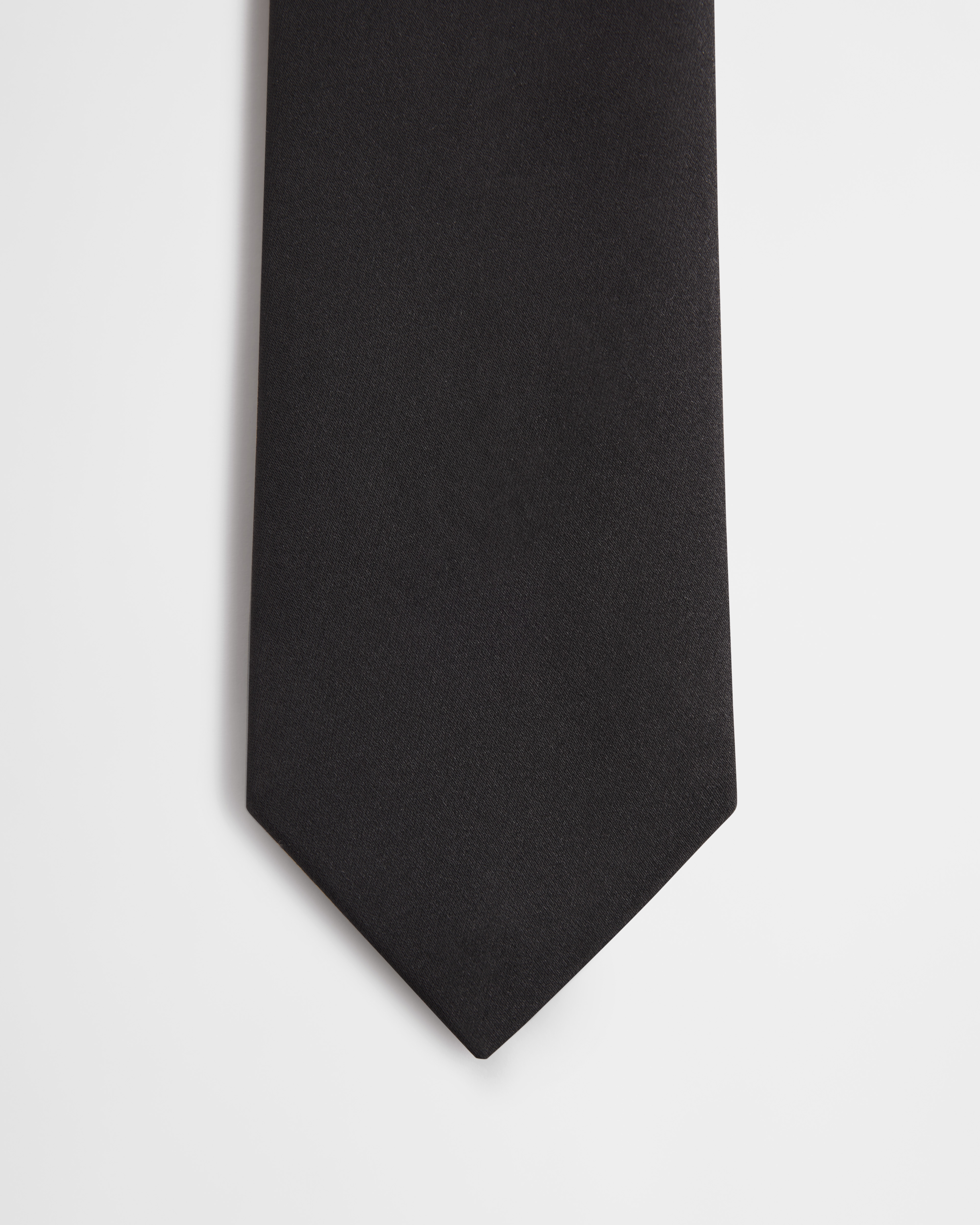 Gravata com motivo de abelha Seda preta E09