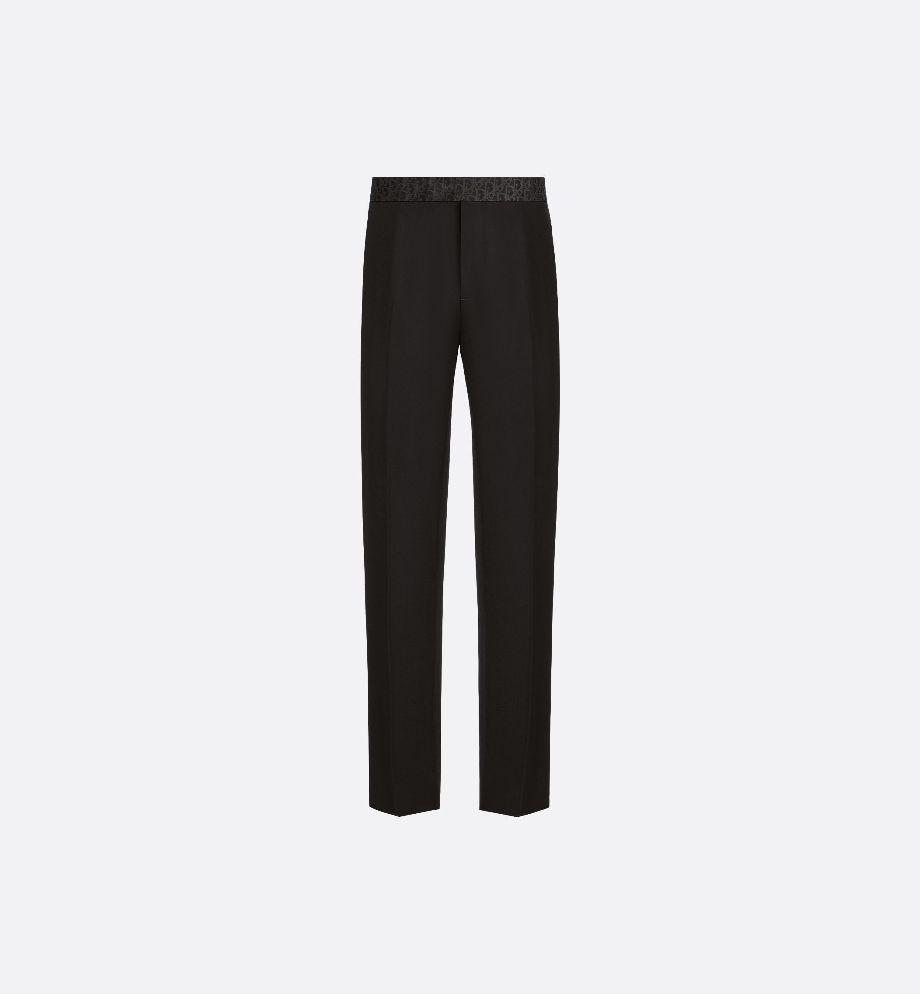 Pants with Dior Oblique Belt Black Virgin Wool Twill | DIOR Pants with Dior Oblique Belt Black Virgin Wool Twill | DIOR