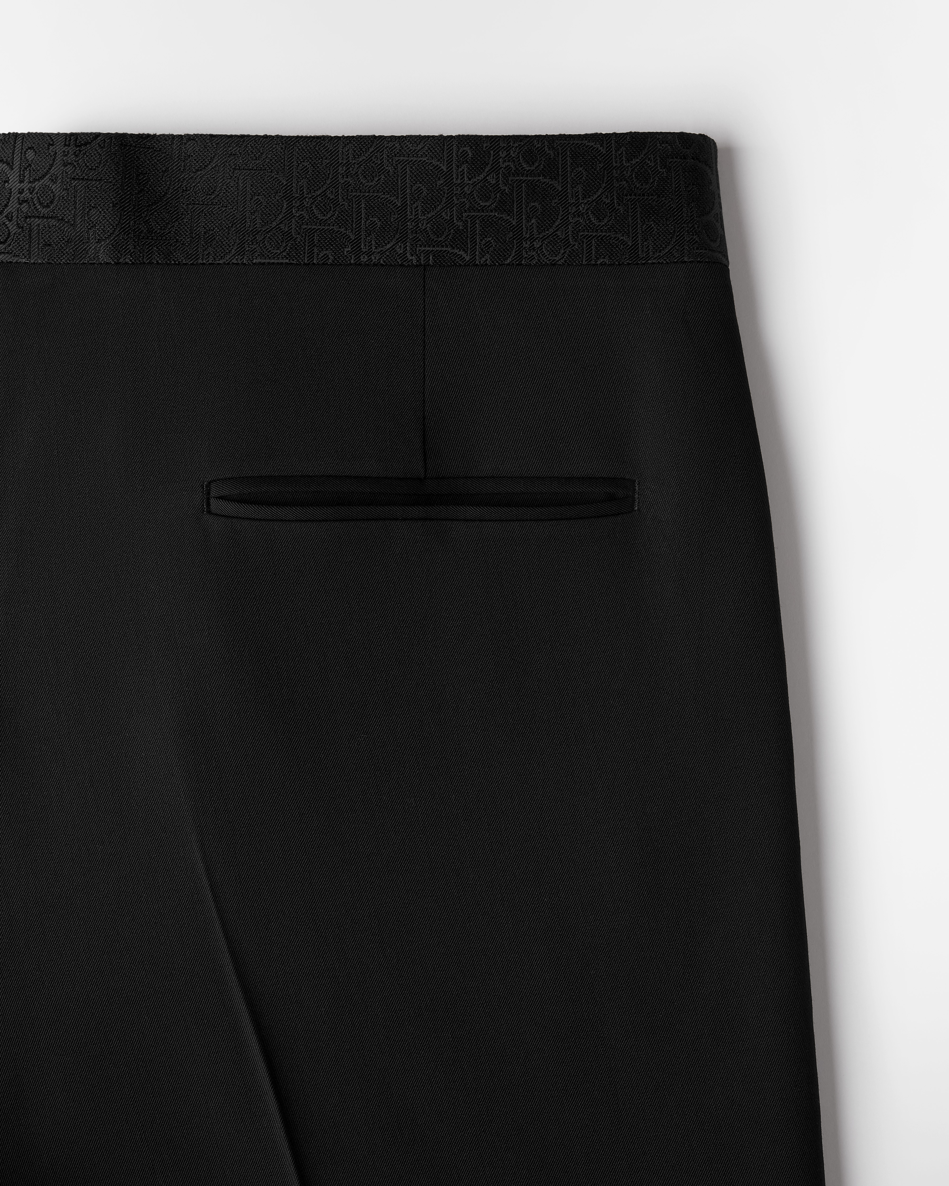 Pants with Dior Oblique Belt Black Virgin Wool Twill E10