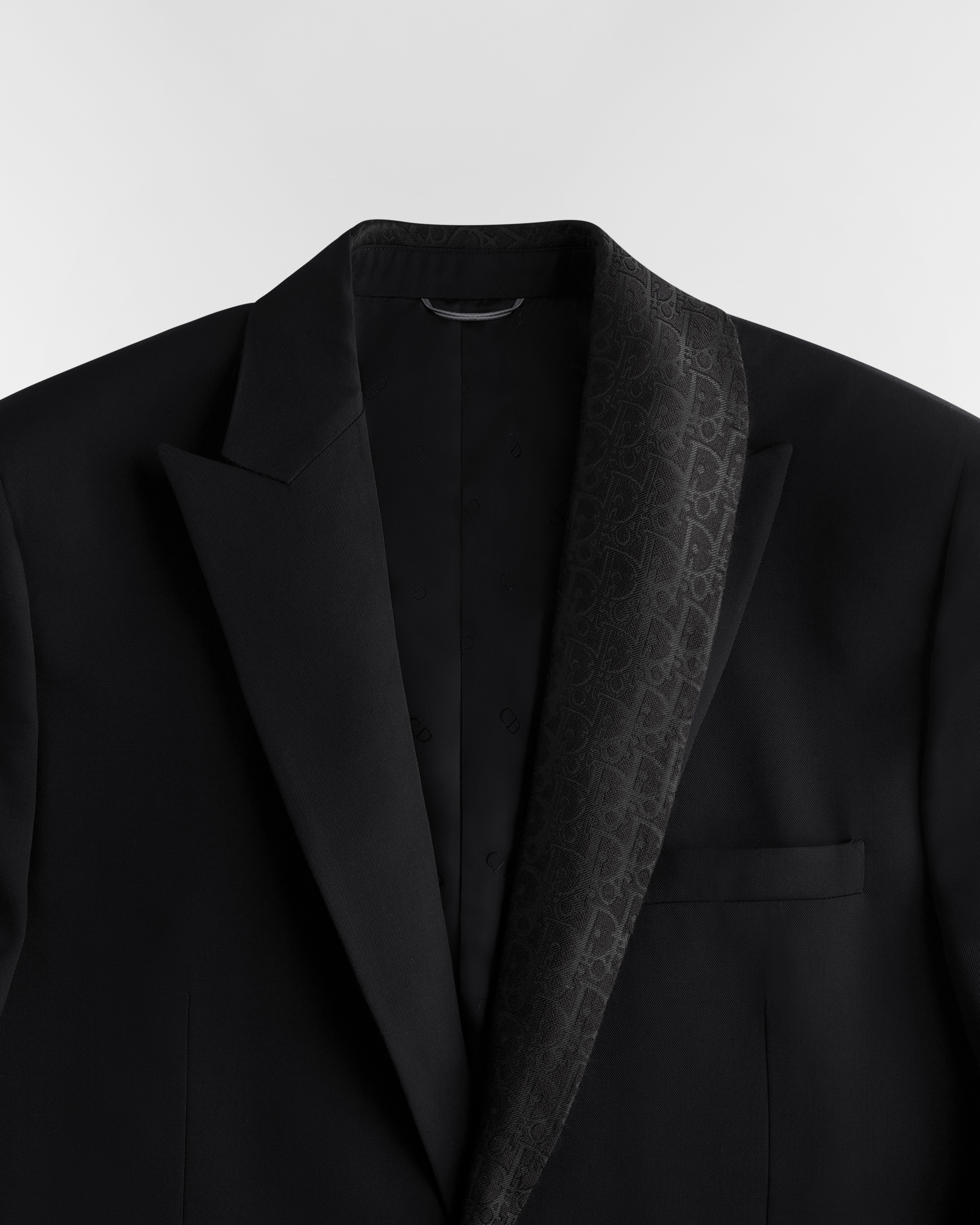 Jacket with Dior Oblique Asymmetric Shawl Collar