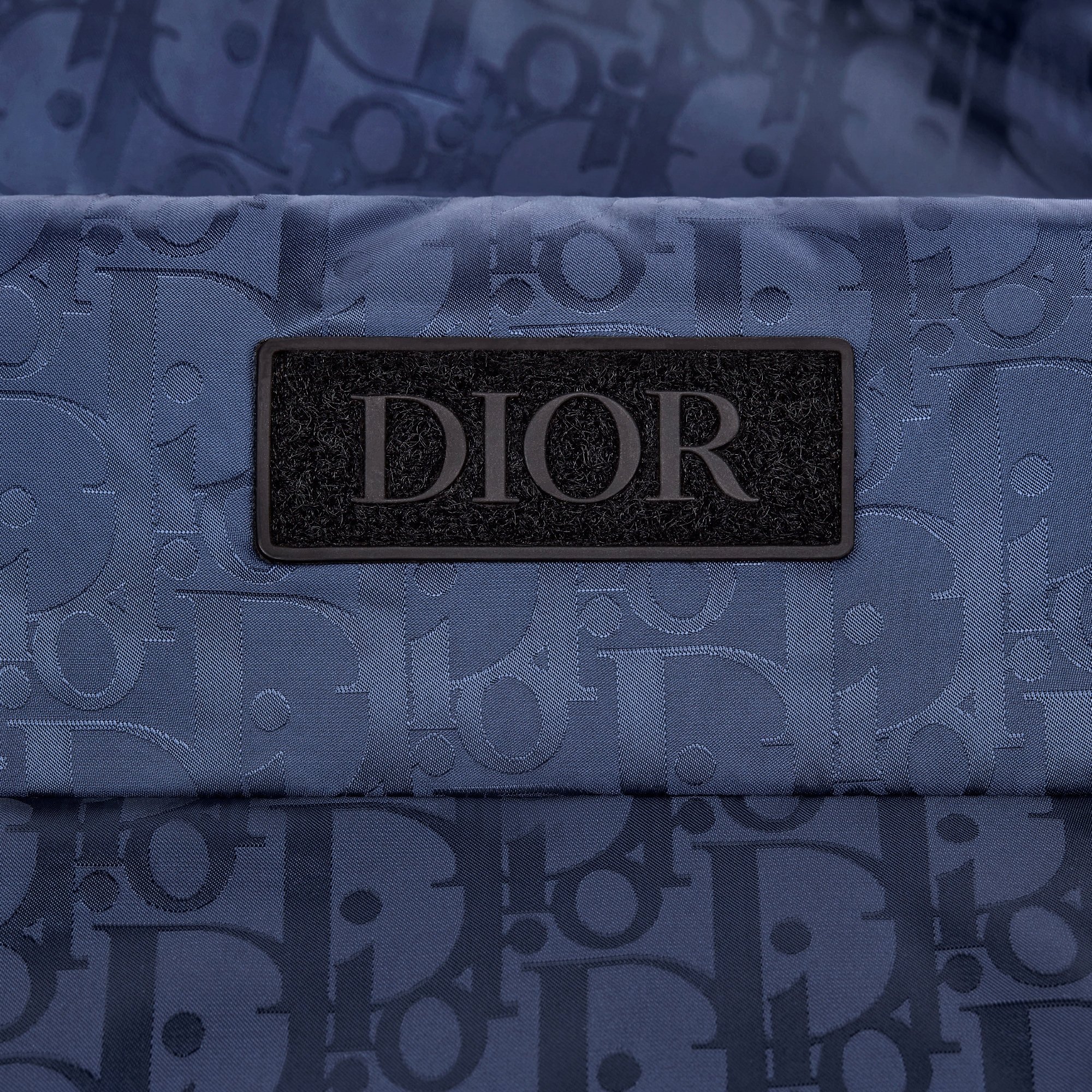 Dior Oblique Down Vest Navy Blue Technical Jacquard E09