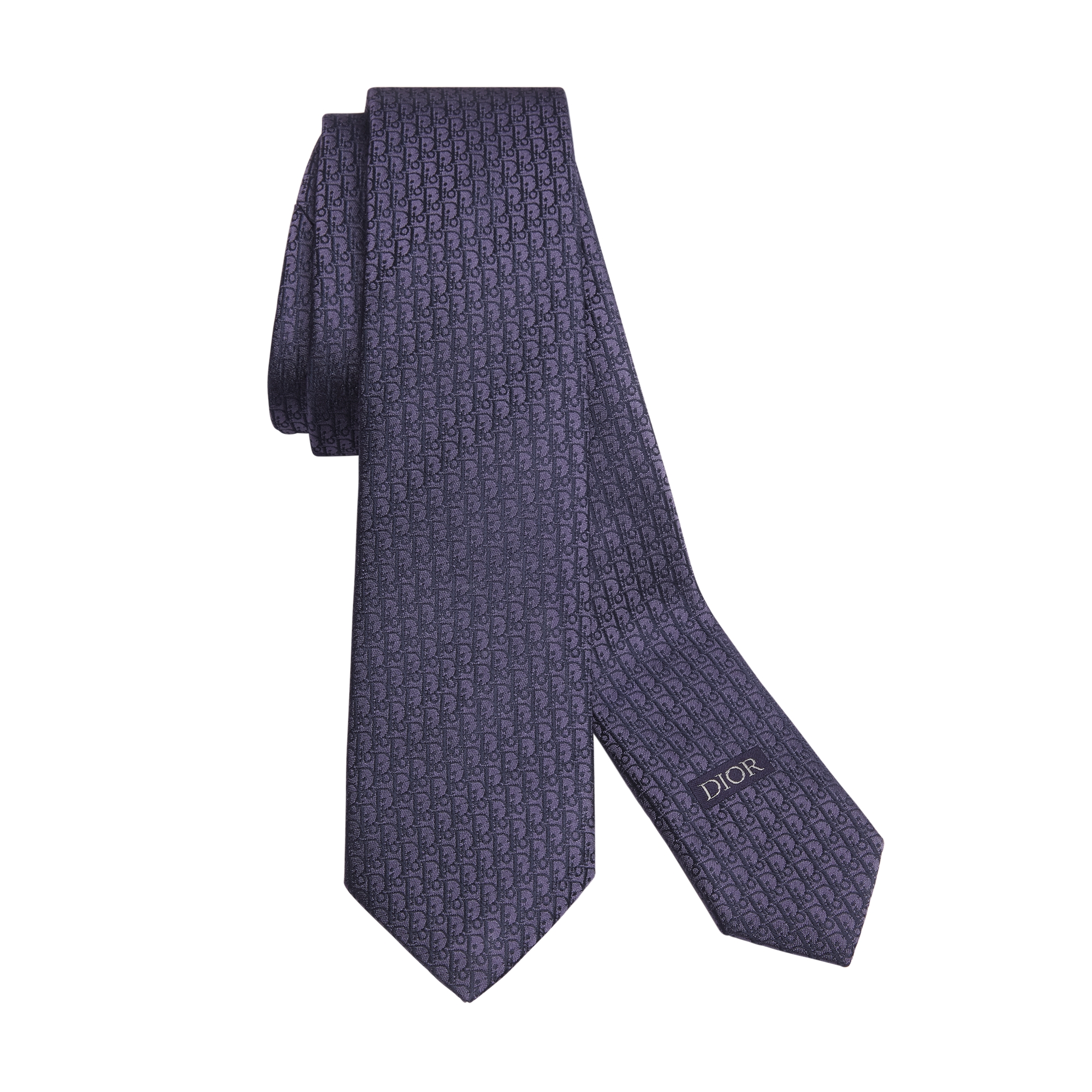 Dior Oblique Tie Navy Blue Silk E10