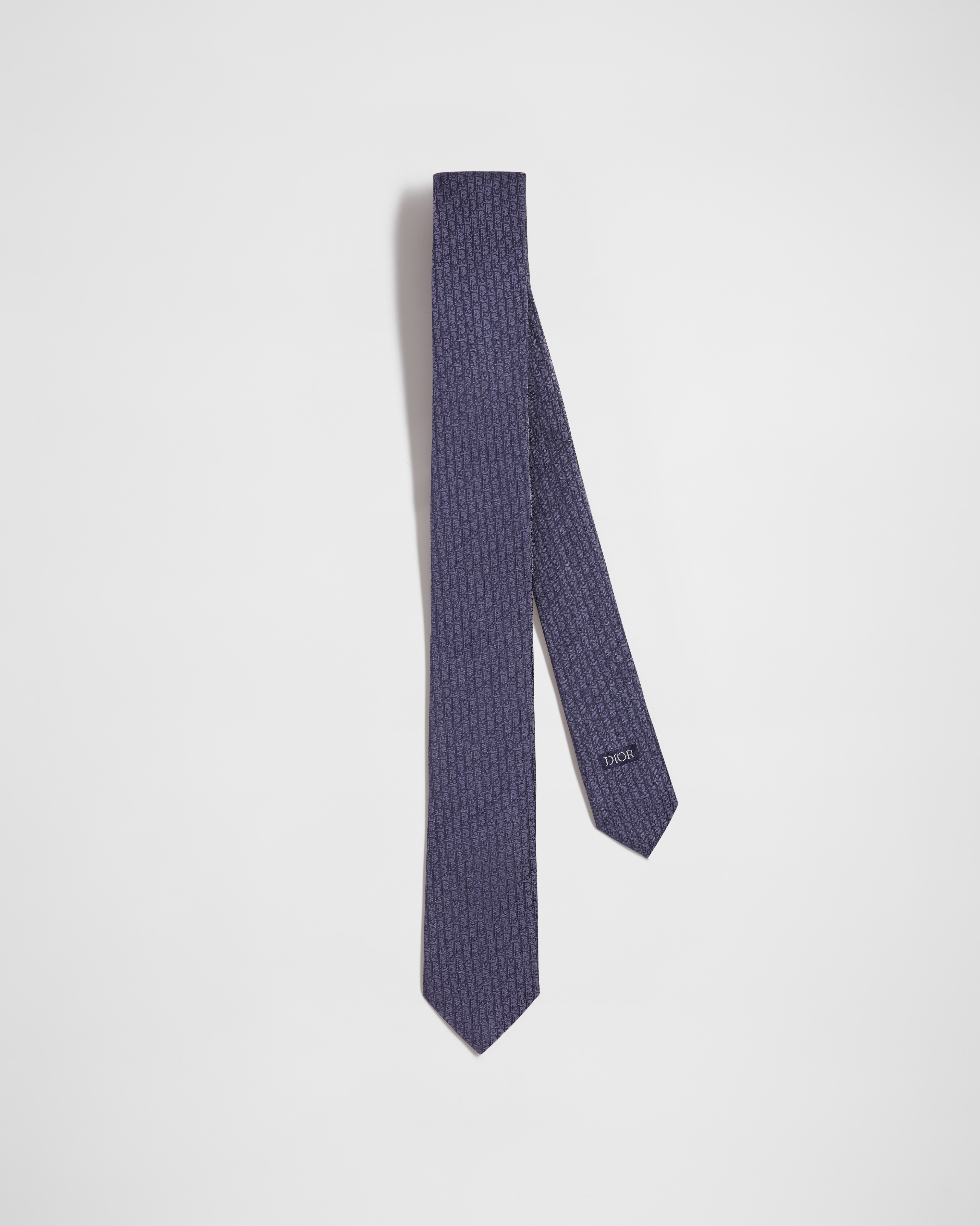 Dior Oblique Tie Navy Blue Silk E01
