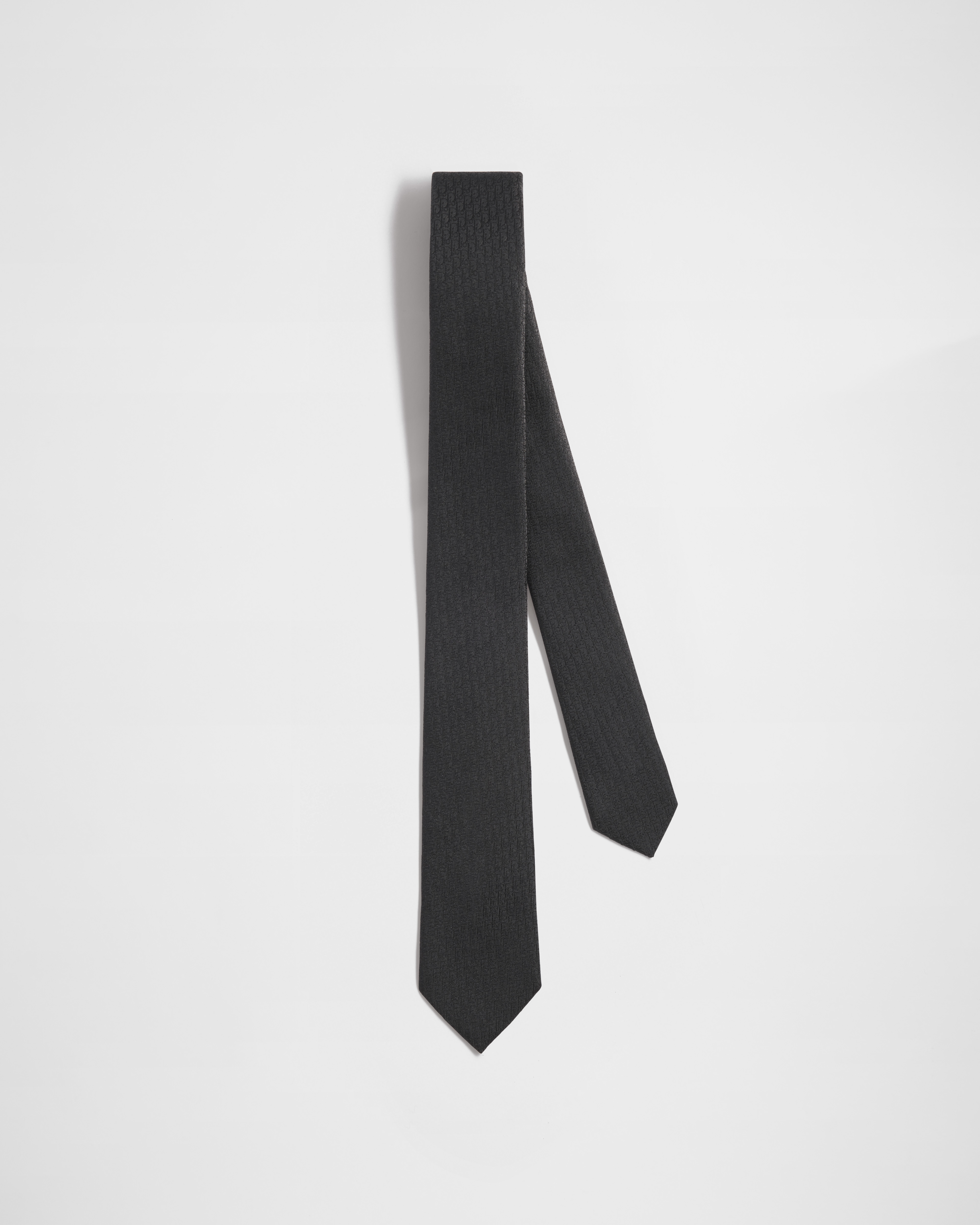 Cravate Dior Oblique Soie noire E01