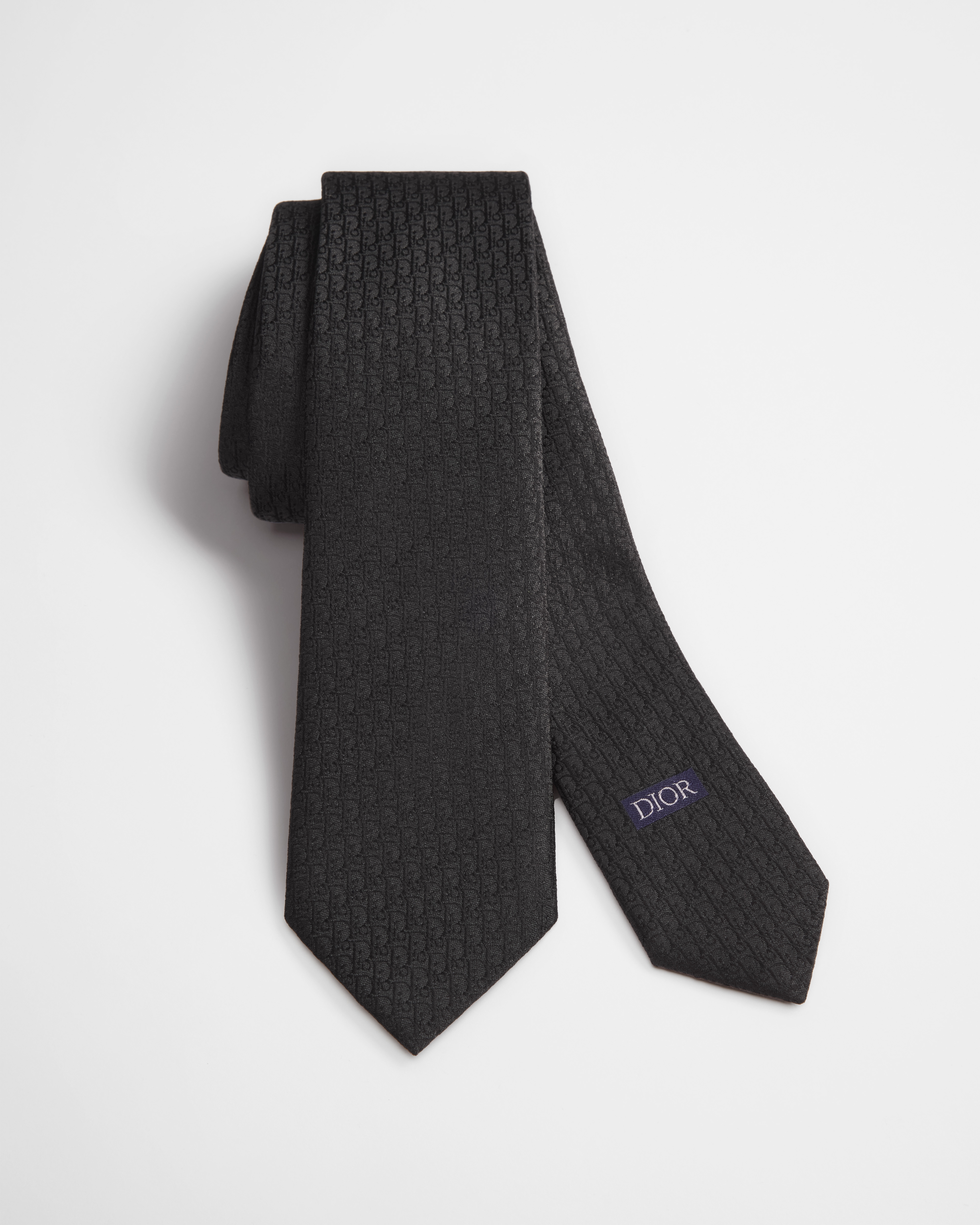 Dior Oblique Tie Black Silk E10