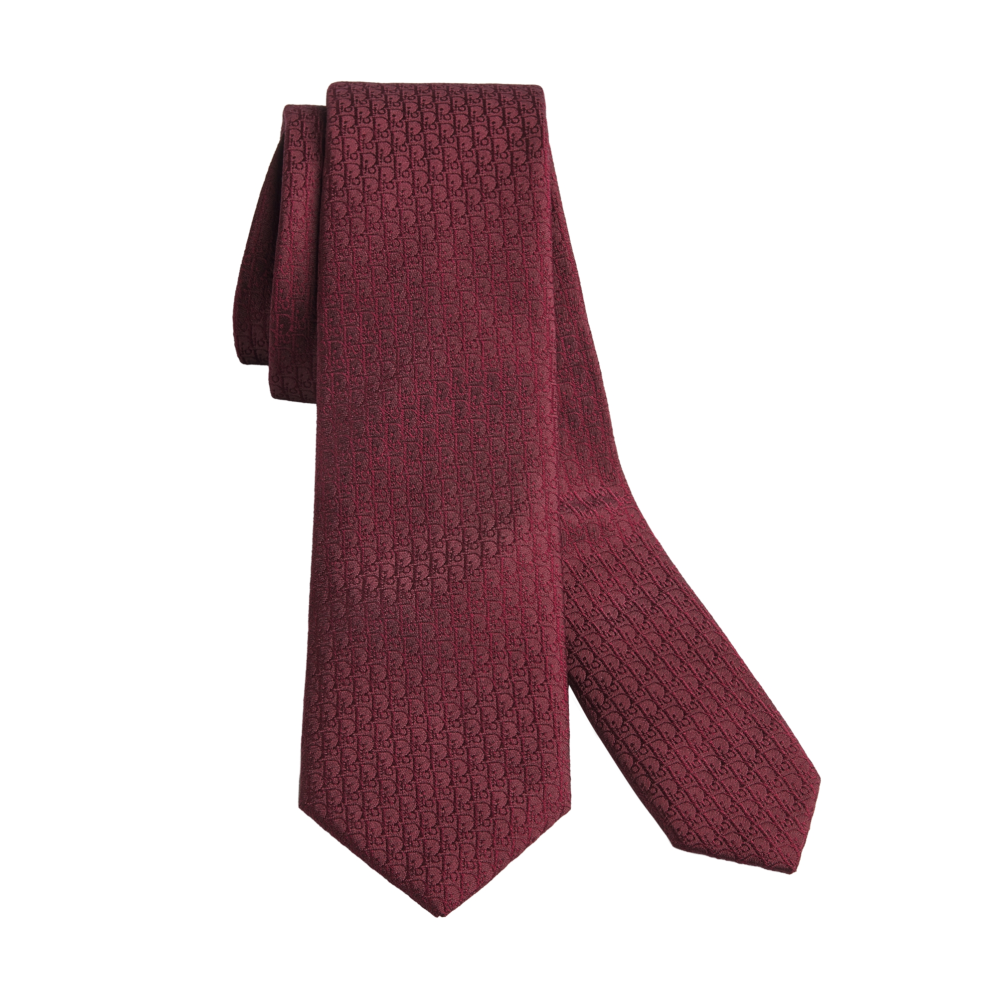 Dior Oblique Tie Red Silk E10