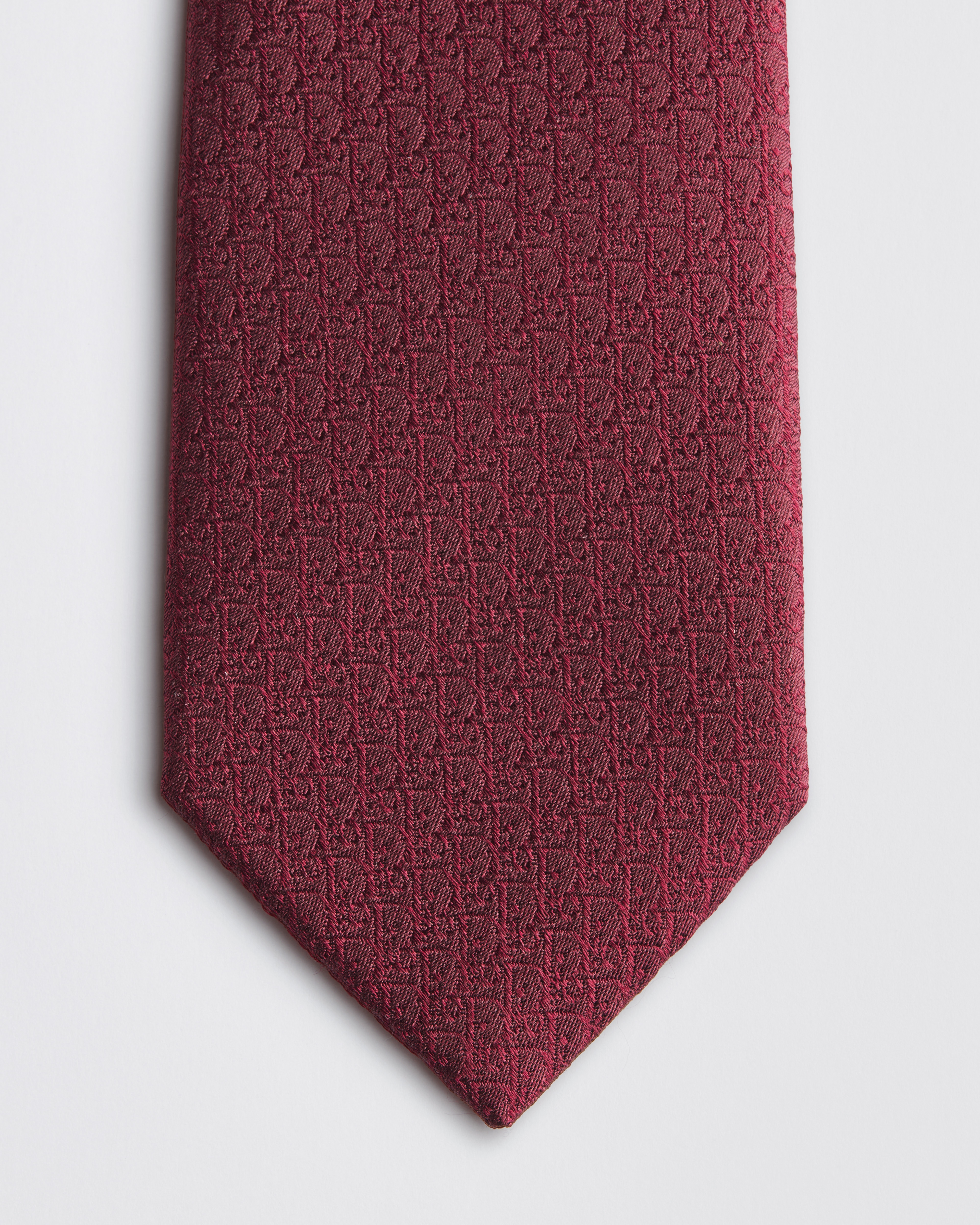 Cravate Dior Oblique Soie rouge E09