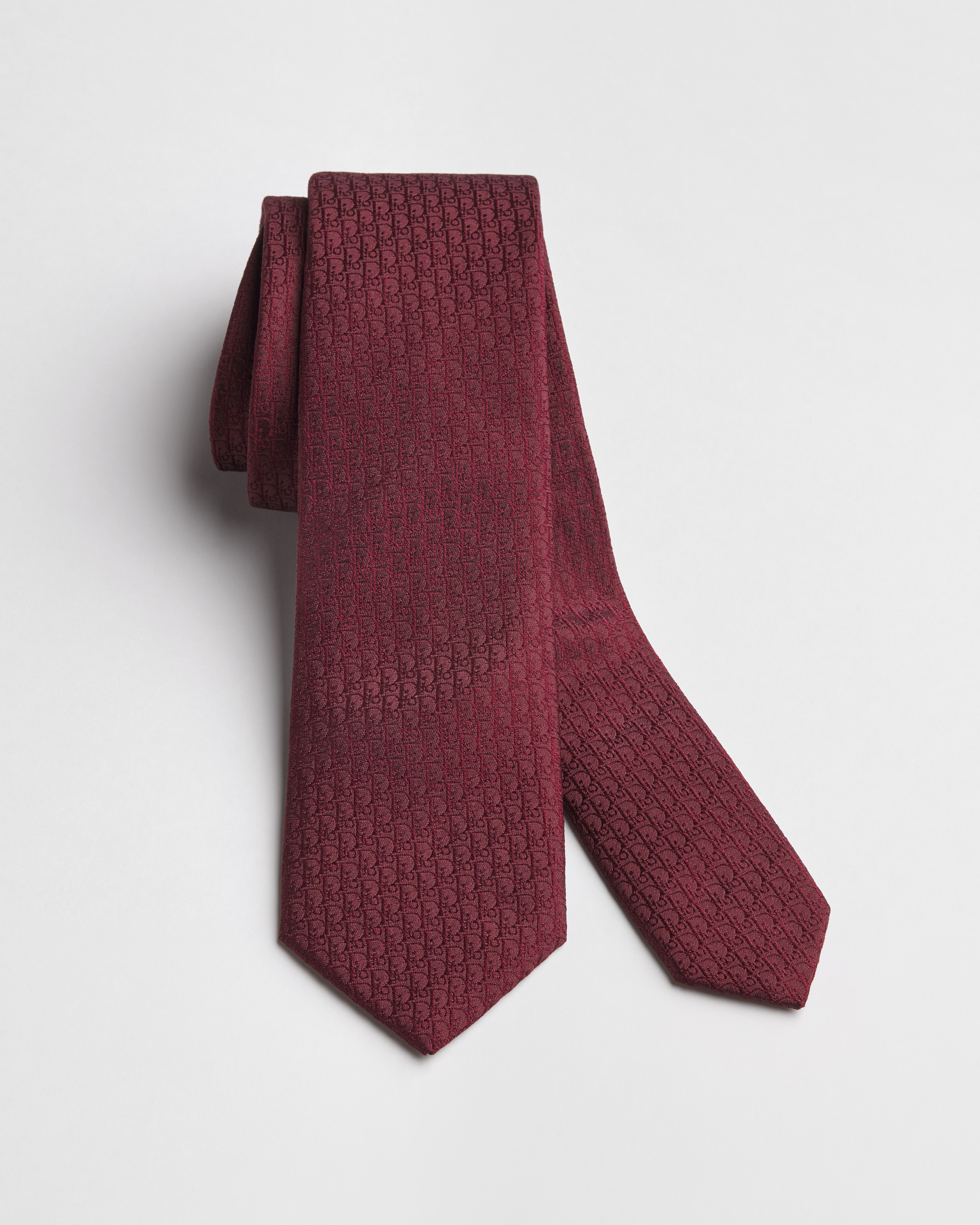 Cravate Dior Oblique Soie rouge E10