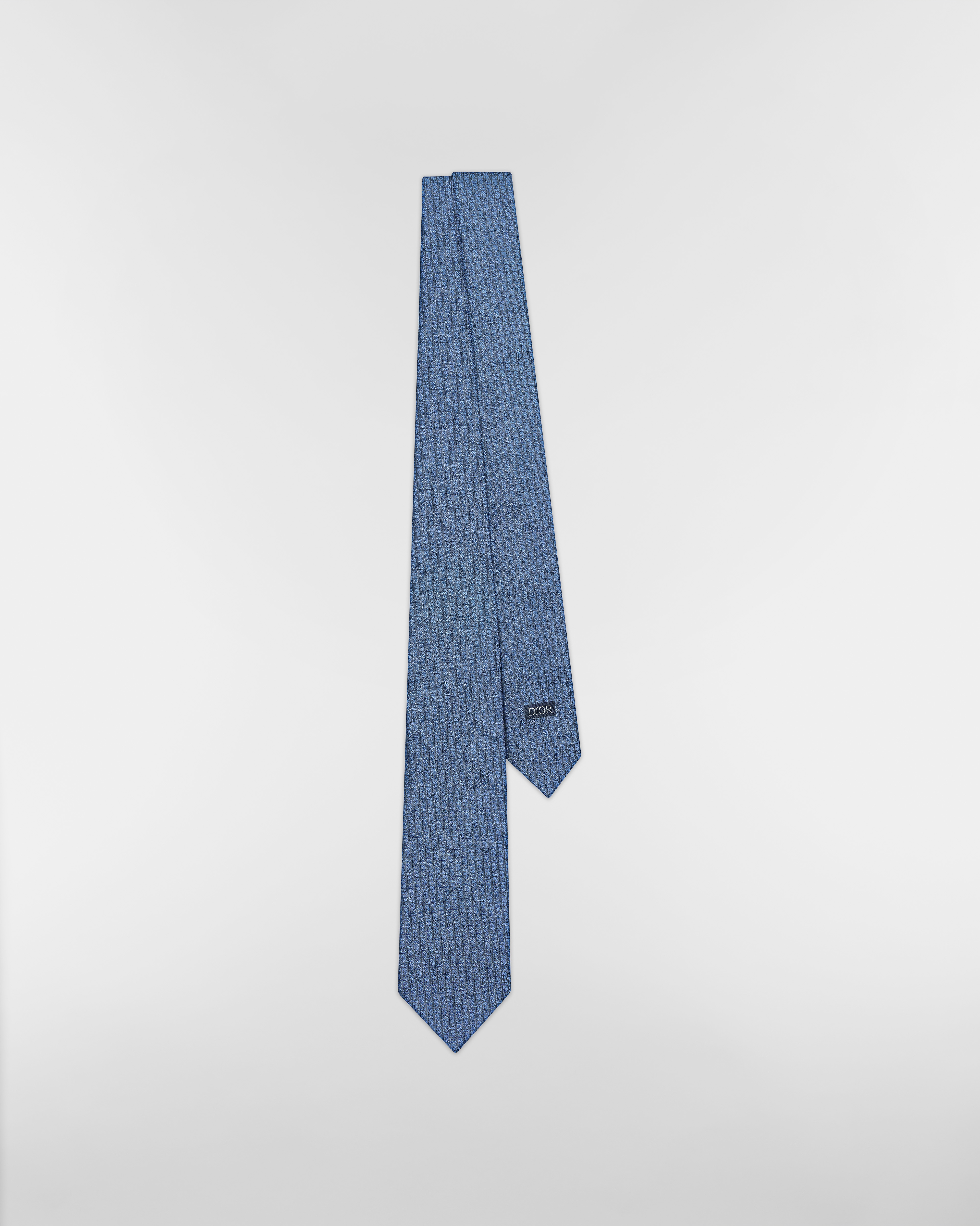 Dior Oblique Tie Blue Silk E01