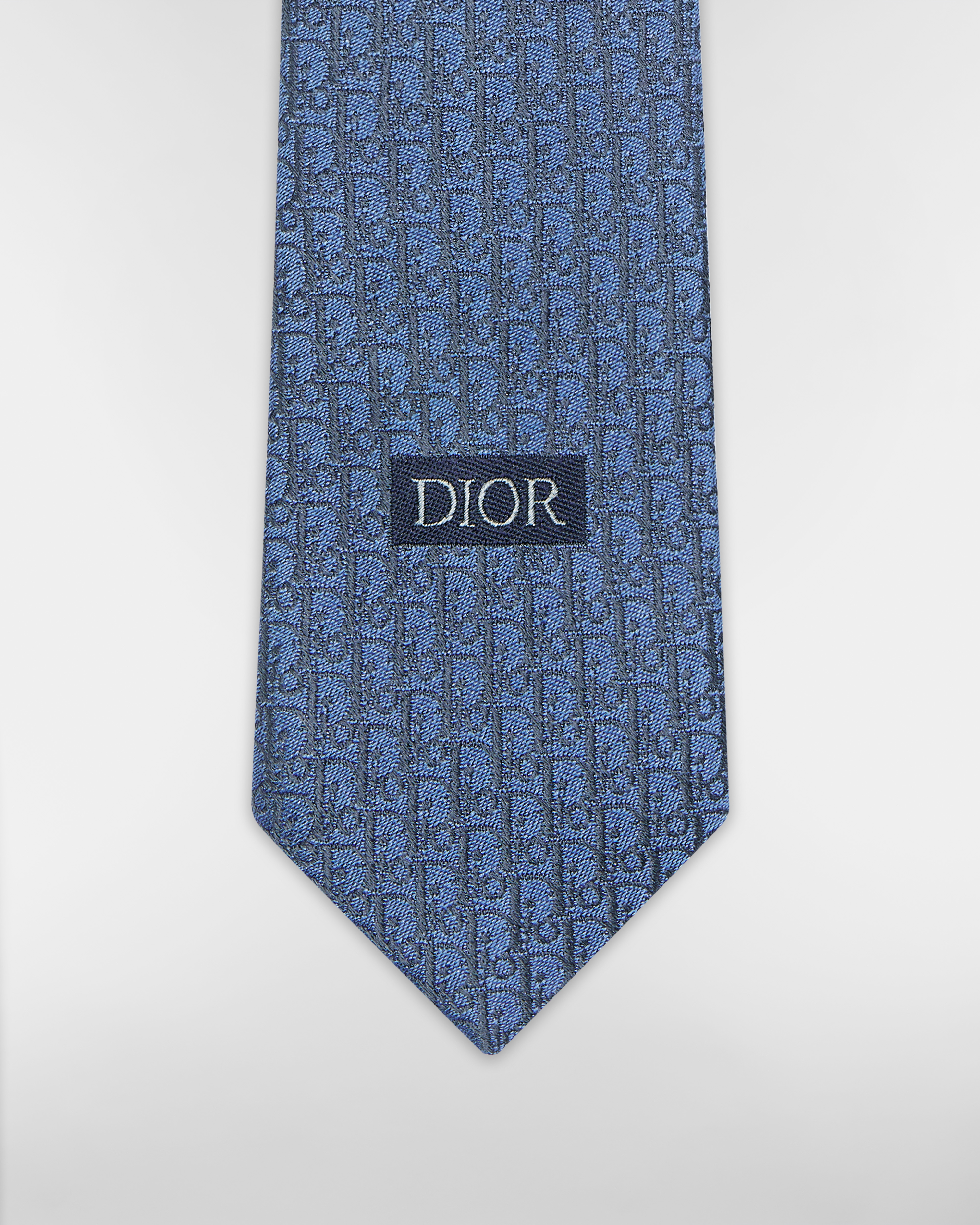 Dior Oblique Tie Blue Silk E09