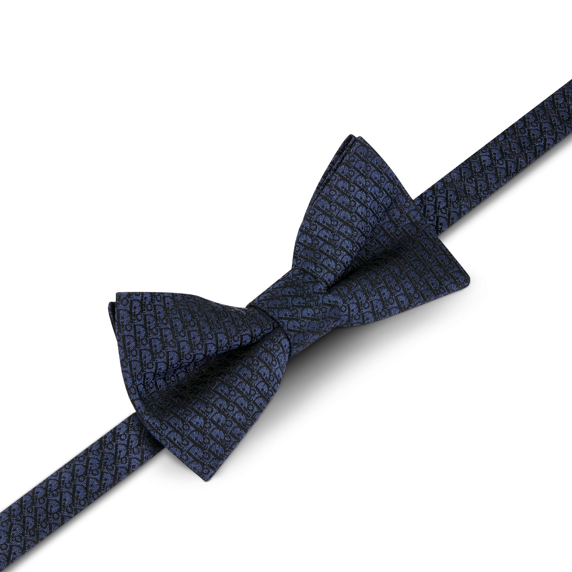 Vlinderdas met Dior Oblique-motief Blauwe zijde E03